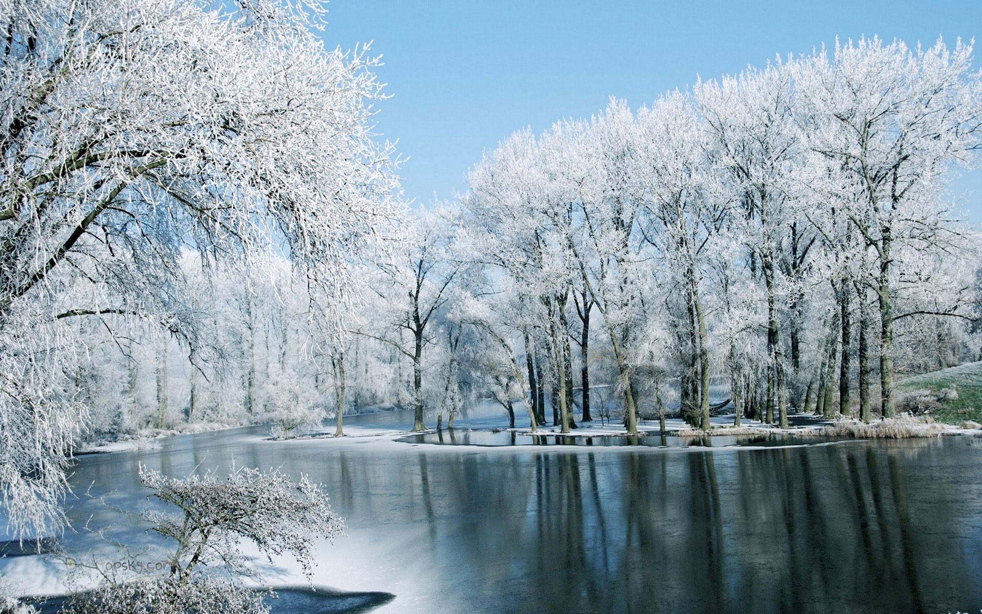 Free photo: Winter lake, Lake, Landscape