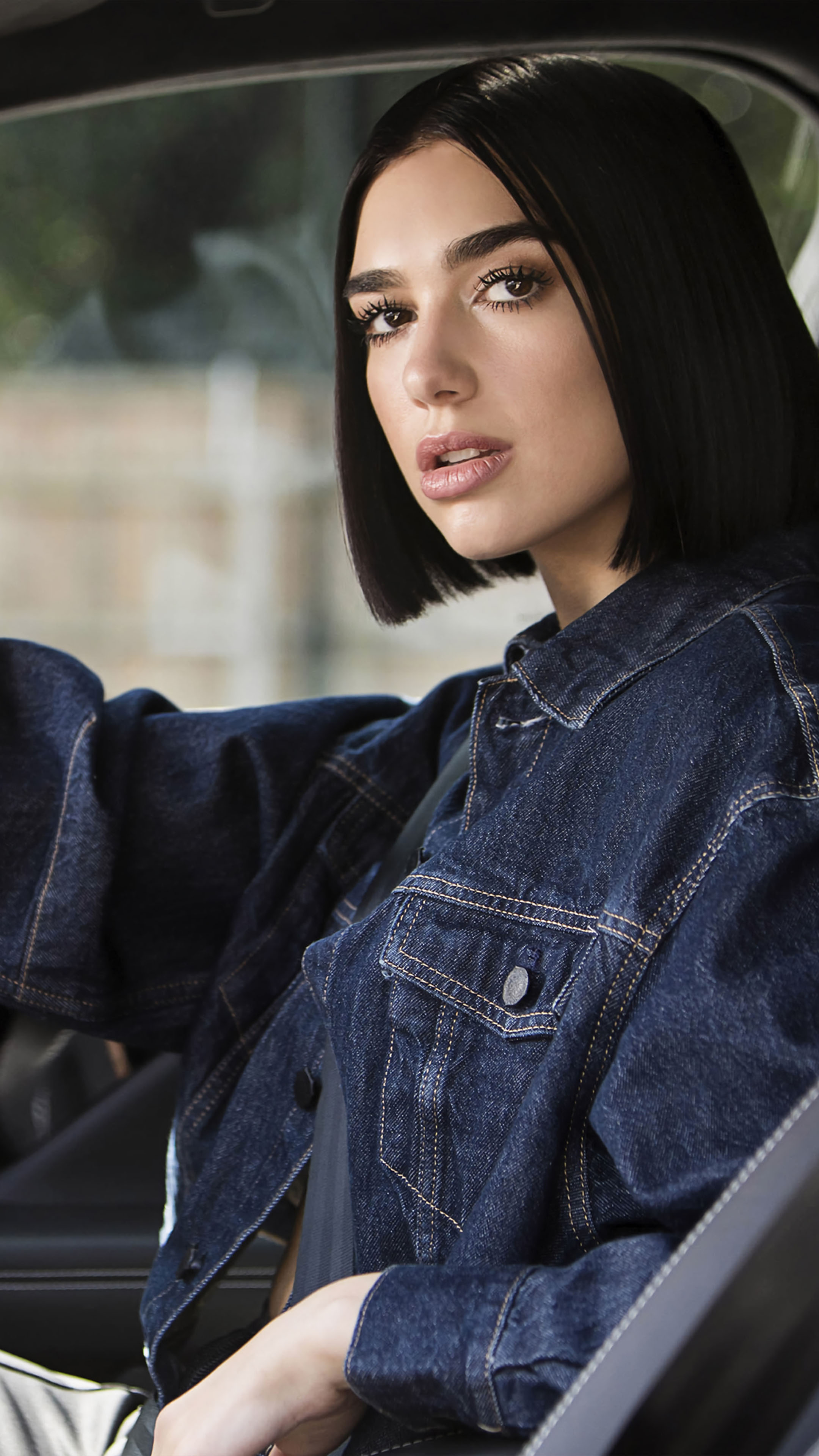 Dua Lipa 2021 Photohoot Car Driving 4K Ultra HD Mobile Wallpaper