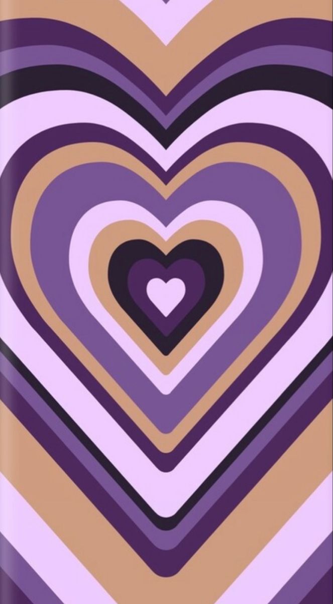 Groovy purple pink violet hearts Y2K 90s seamless pattern vector