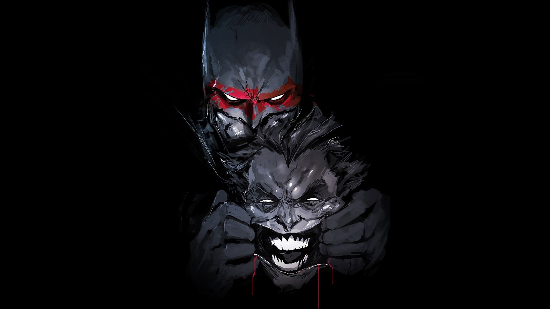 Desktop Wallpaper Batman, Joker, Dc Comics, Artwork, HD Image, Picture, Background, 79vk0u