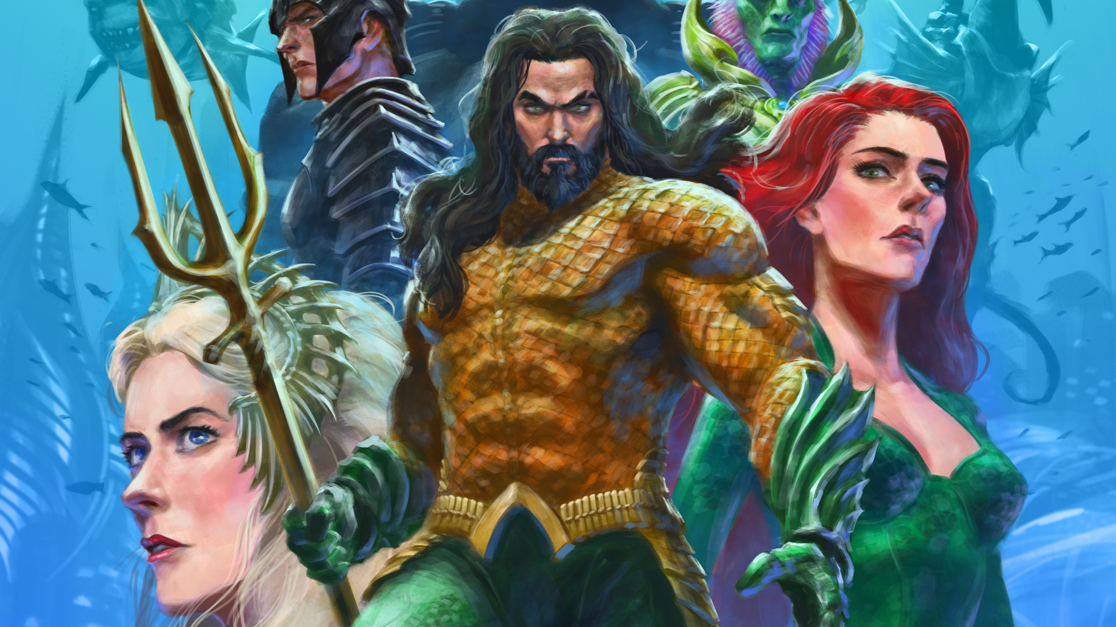 Wallpaper 4k Aquaman Mera Artwork Wallpaper