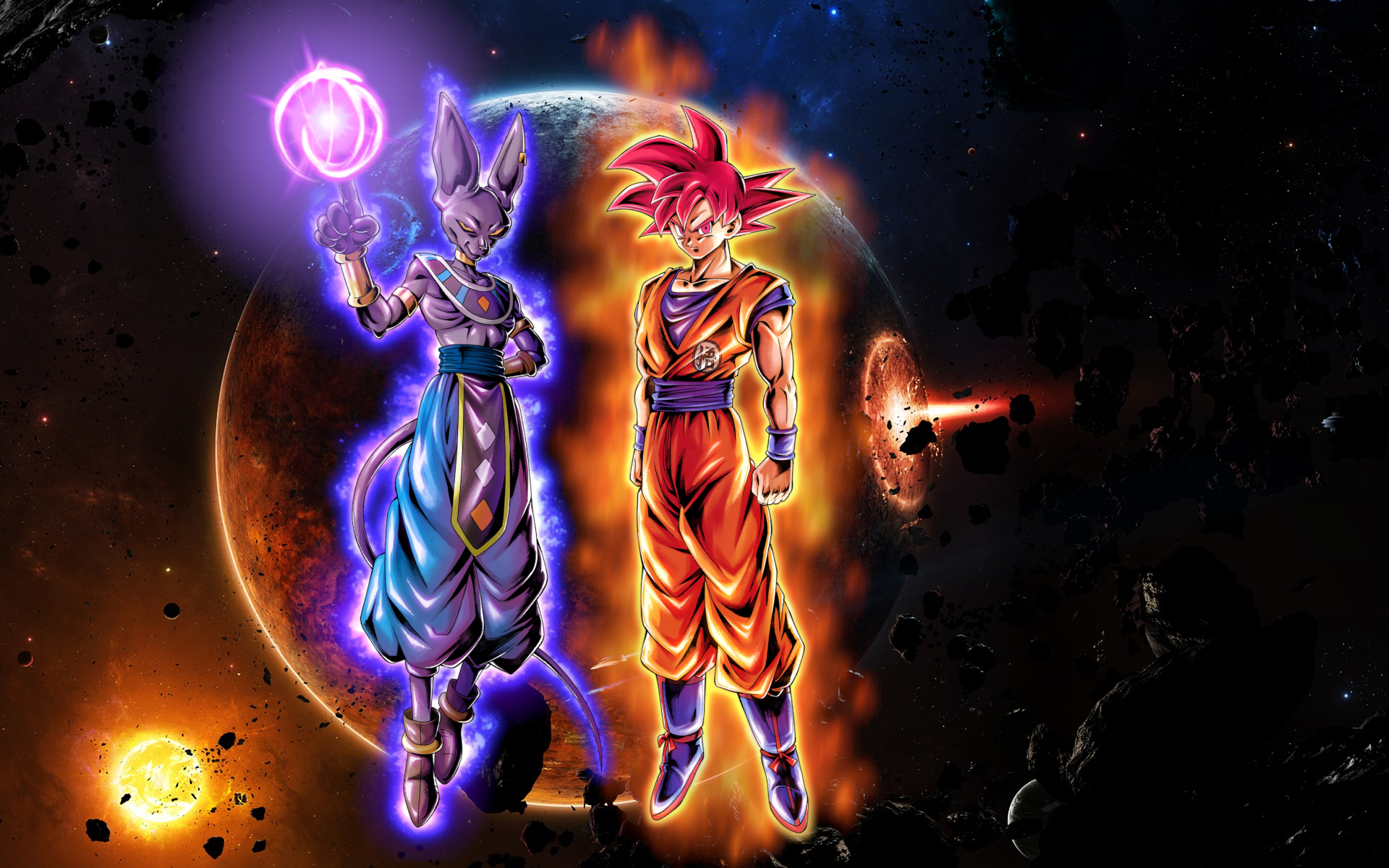 Goku Fighting Beerus Wallpaper