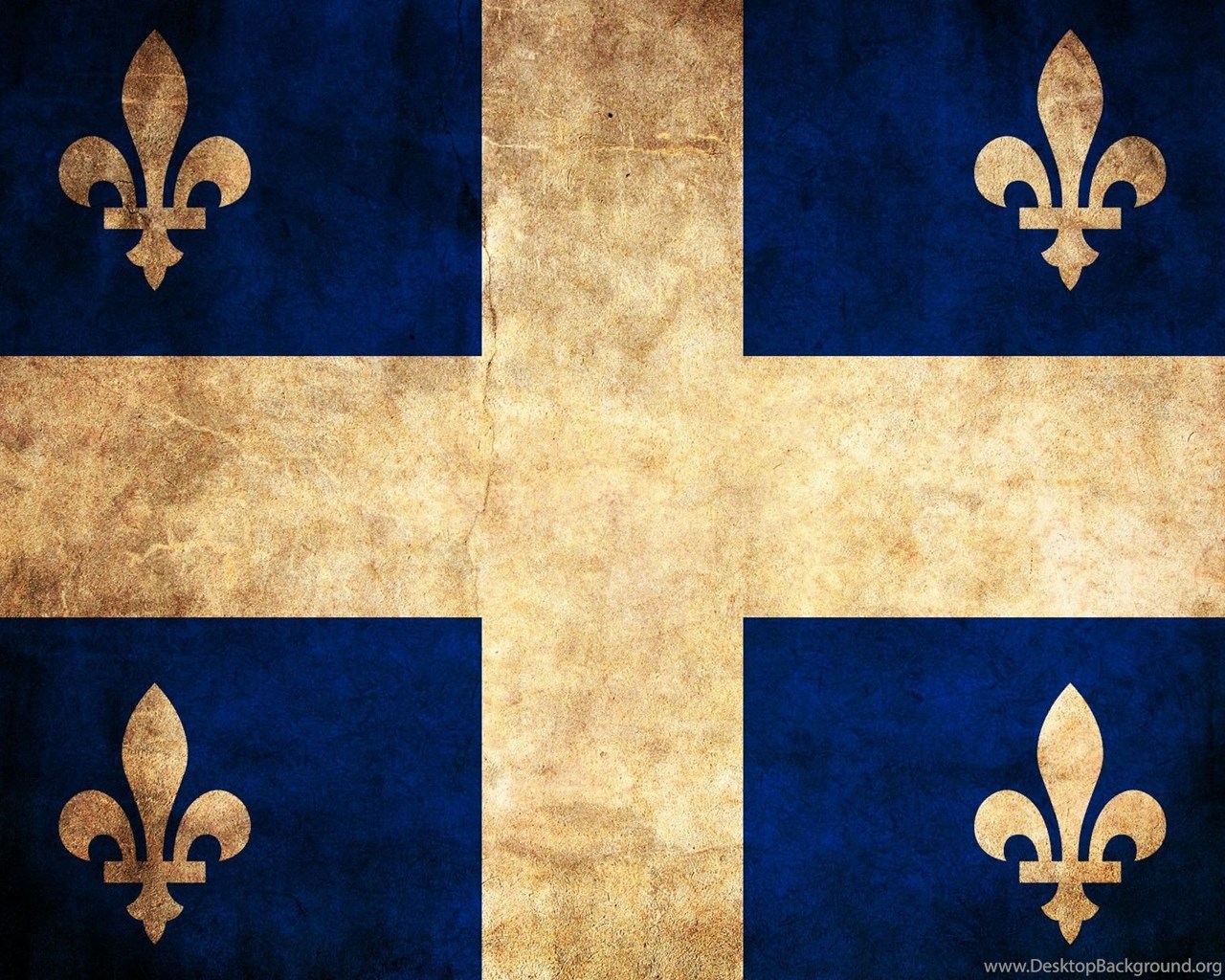 Quebec Flag HD Desktop Background