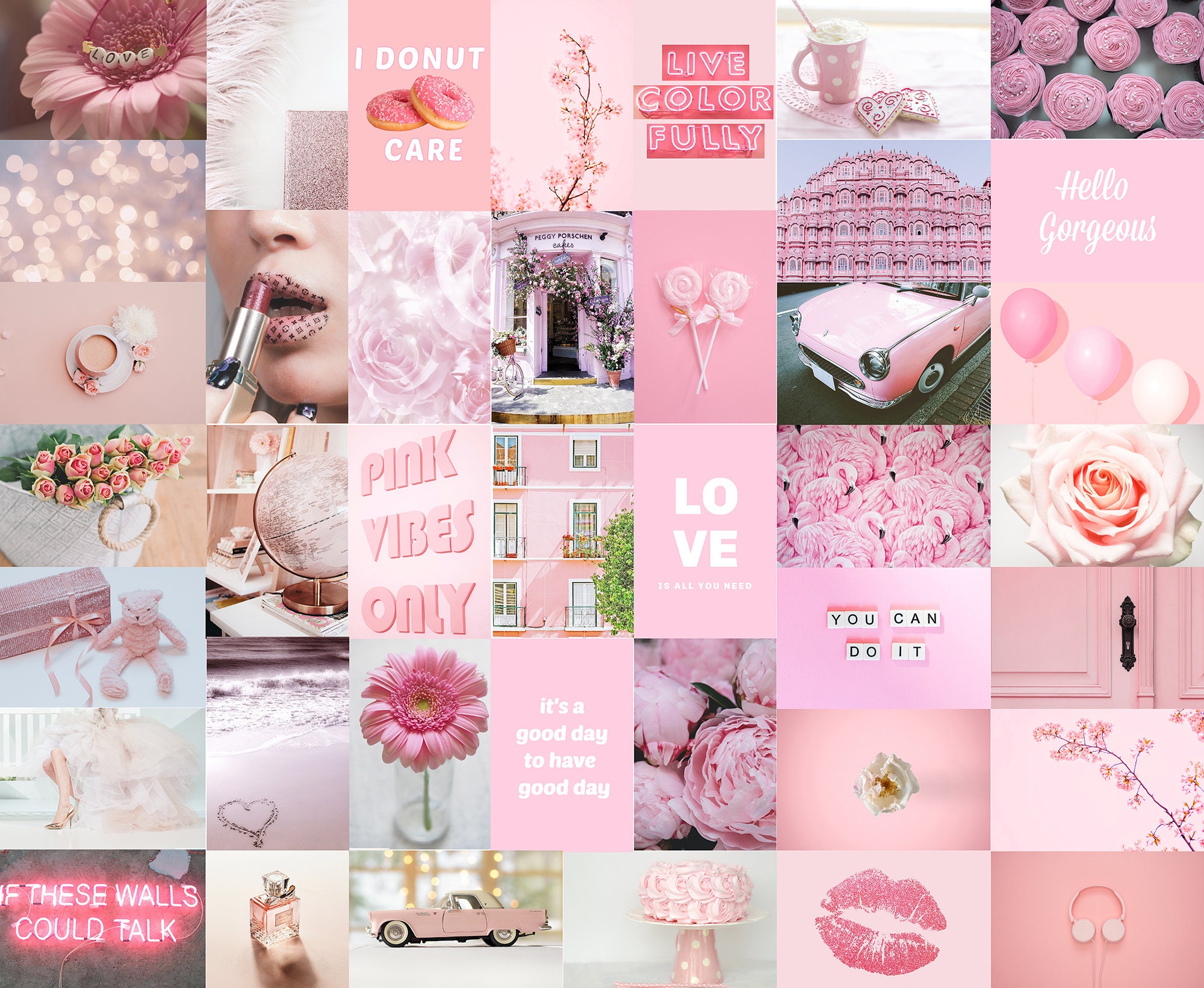 Light Pink Aesthetic Collage Wallpapers Wallpaper Cave 2407