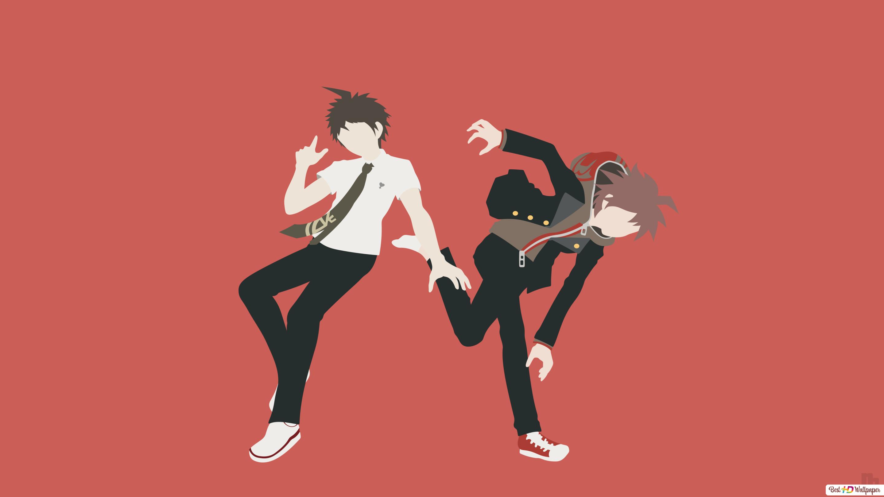 Hajime Hinata and Makoto Naegi of Danganronpa HD wallpaper download