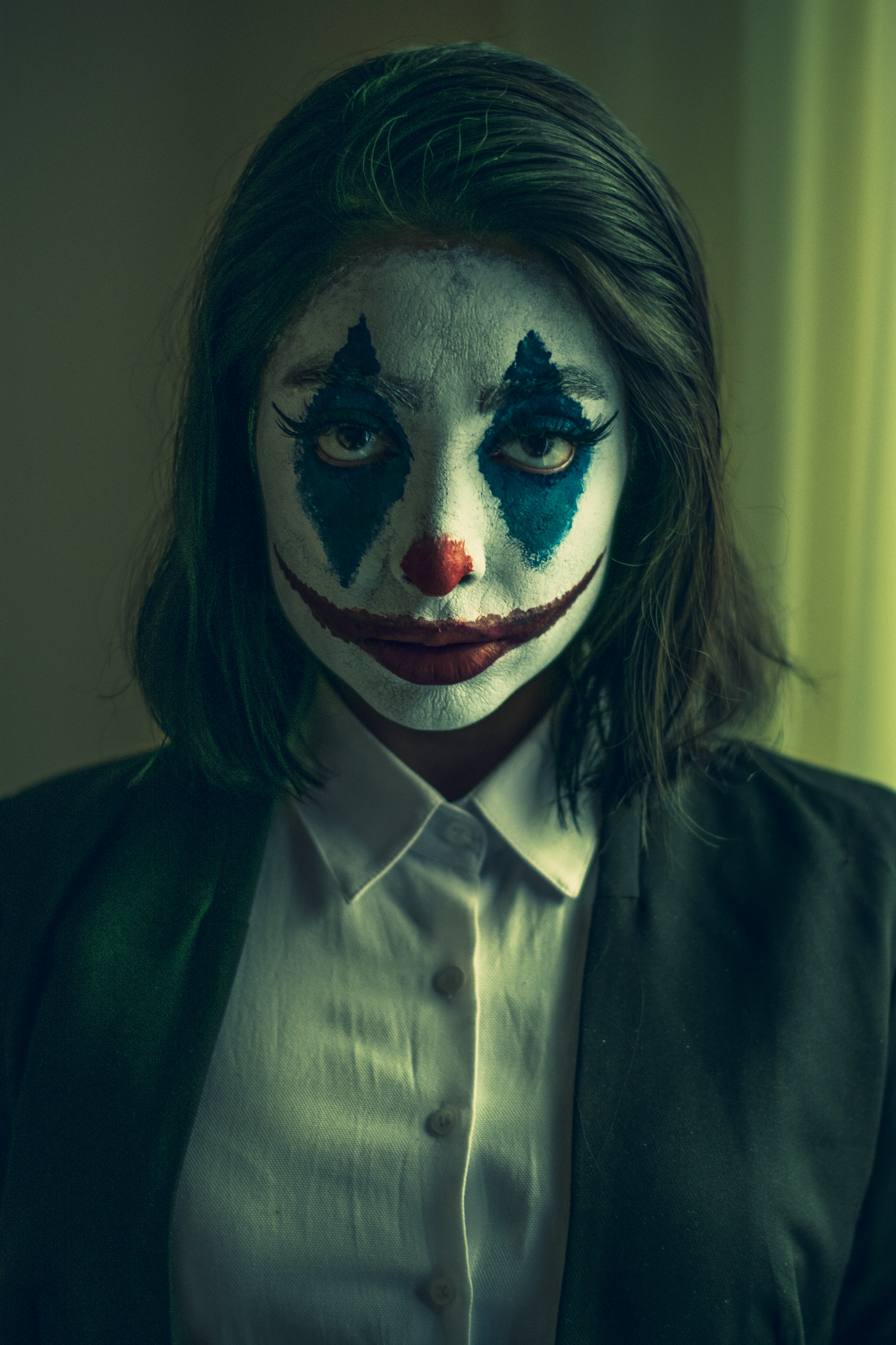 Woman With Joker Face Paint · Free