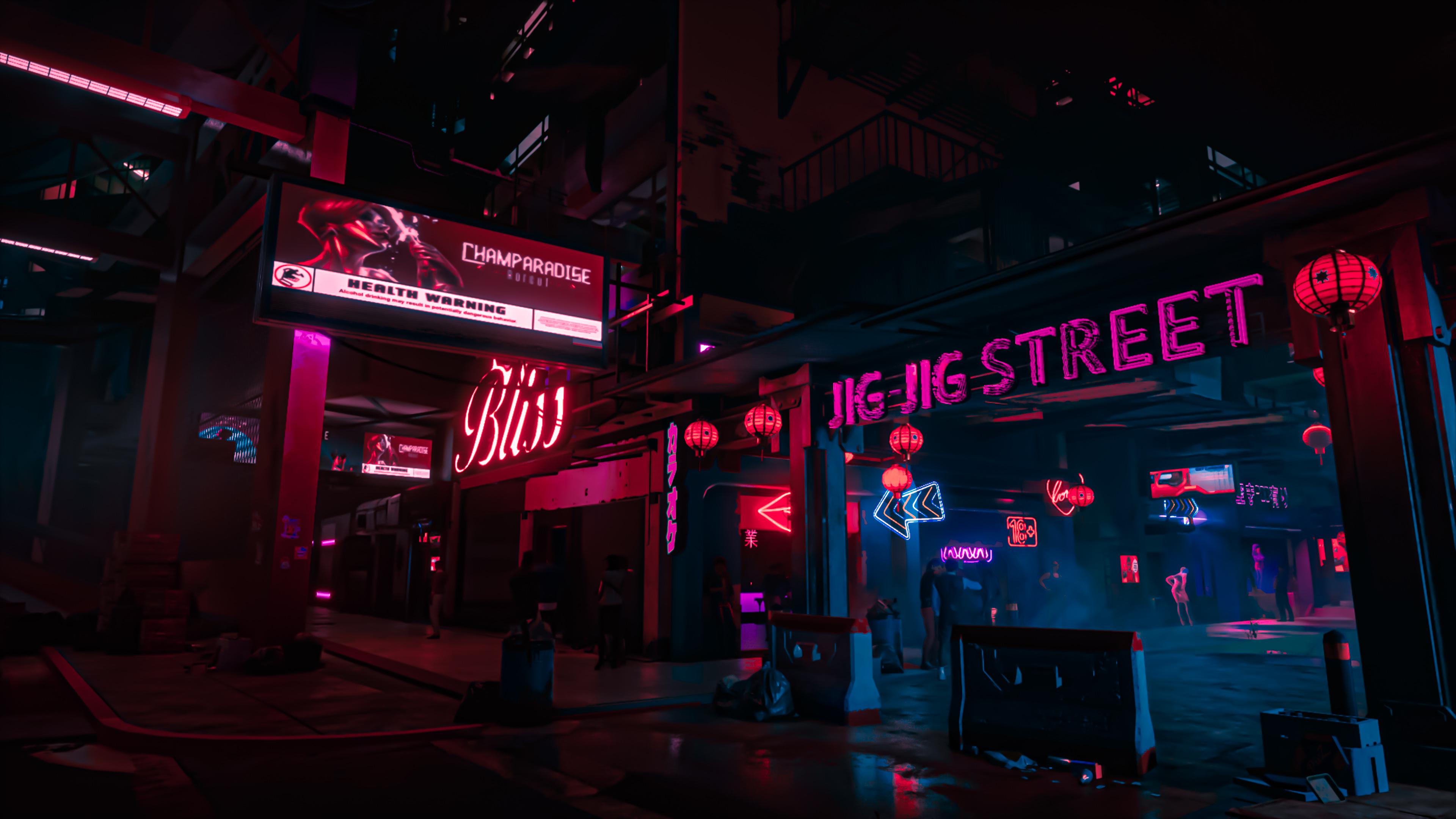 Jig Jig Street, CP2077 (OC) [3840x2160]