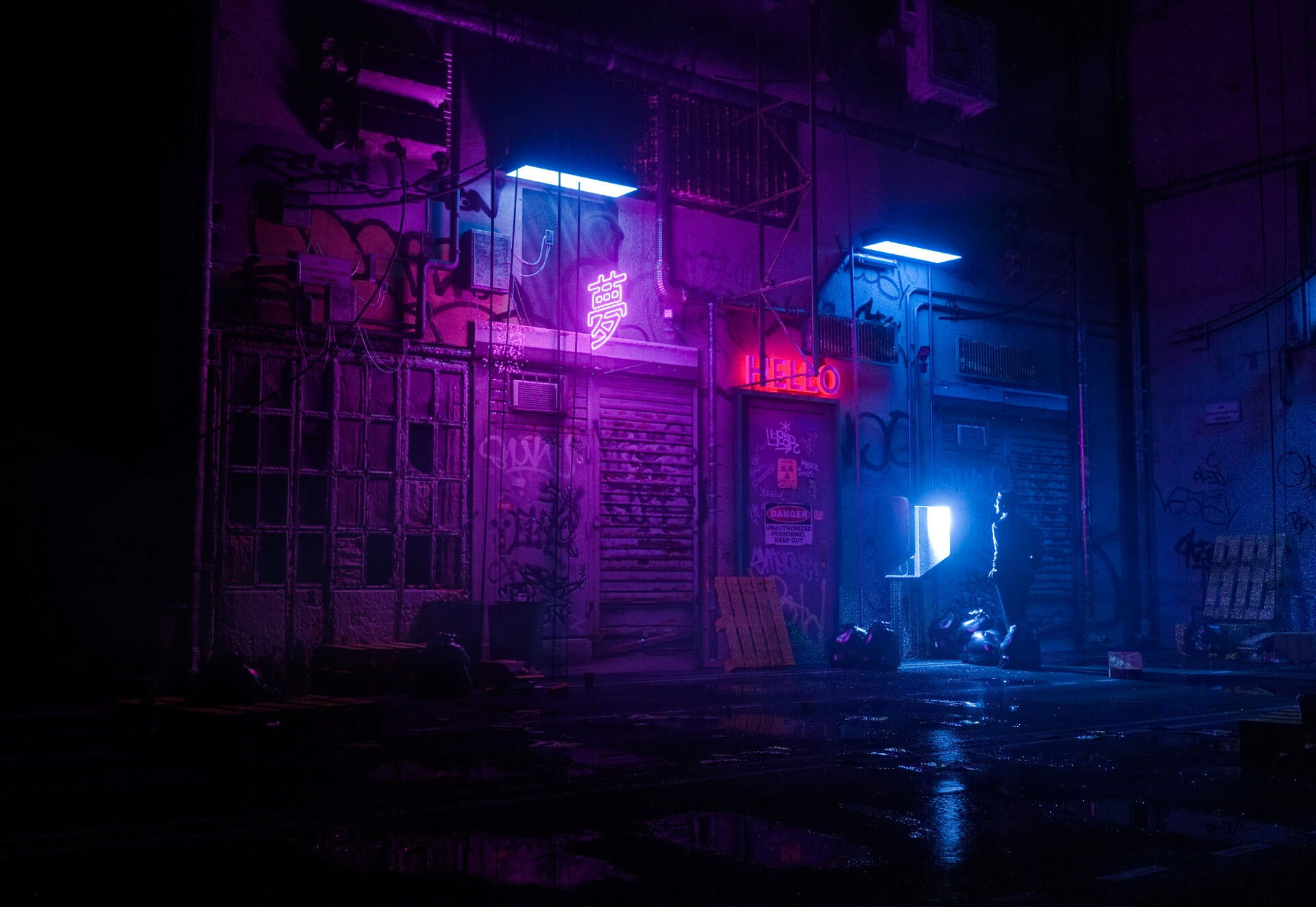 Futuristic Neon Wallpaper