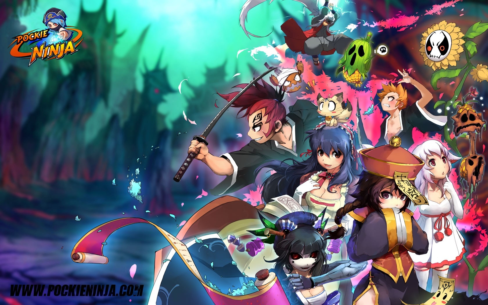 Download Wallpaper, Download 1680x1050 bleach kurosaki ichigo chibi abarai renji pockie ninja crossovers jiraiya 1680x1050 wallpaper Wallpaper –Free Wallpaper Download