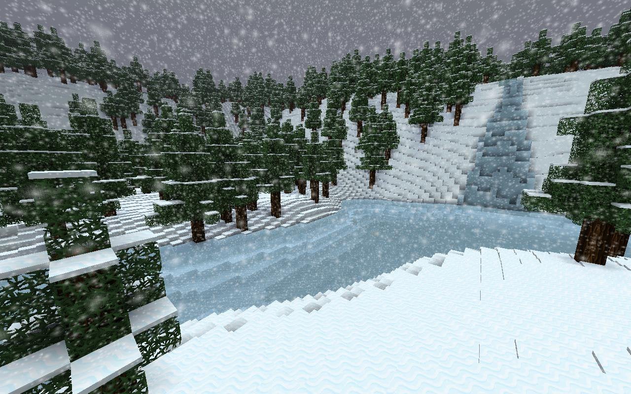 Winter in Minecraft can be a beautiful thing