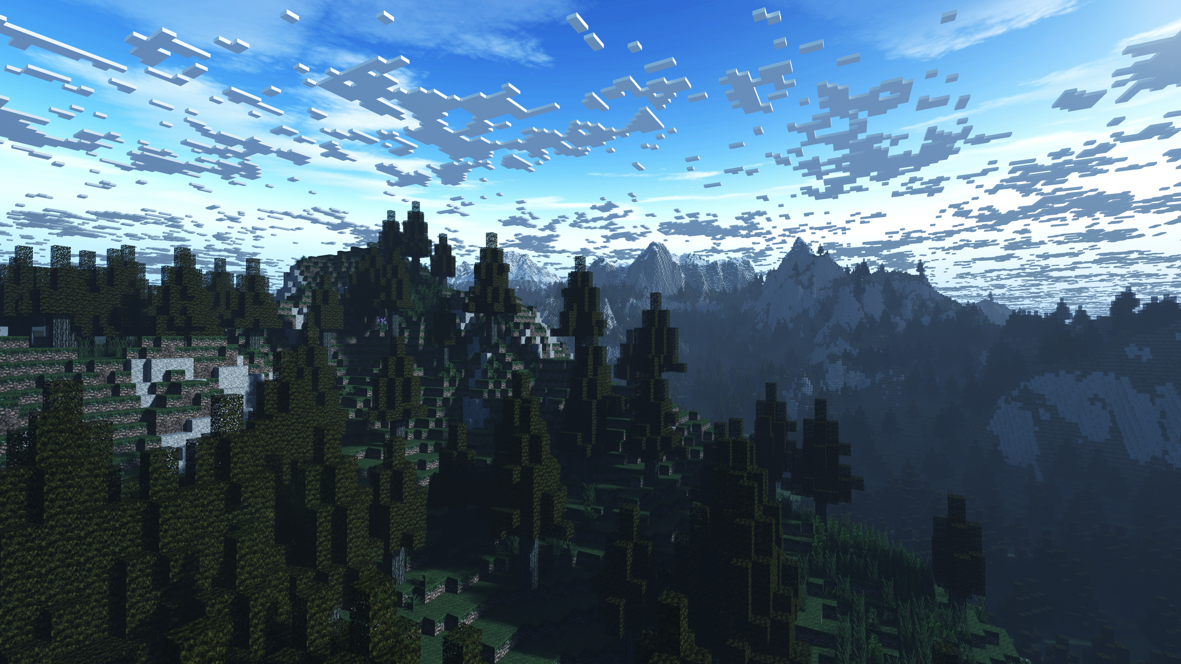 Snow Capped Mountains [4k] Minecraft Background HD Wallpaper & Background Download