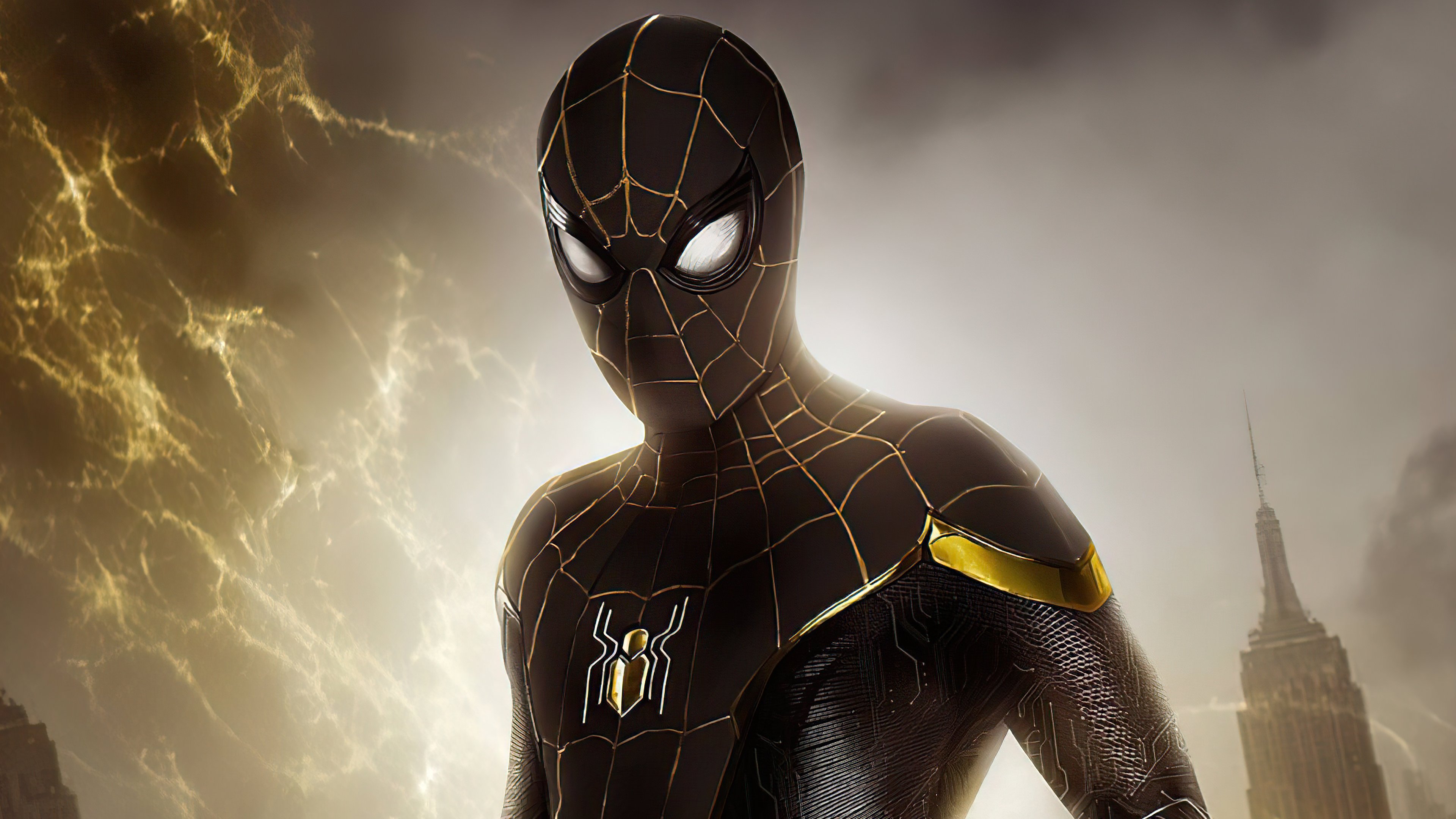 Spider Man black and gold suit Wallpaper 4k Ultra HD