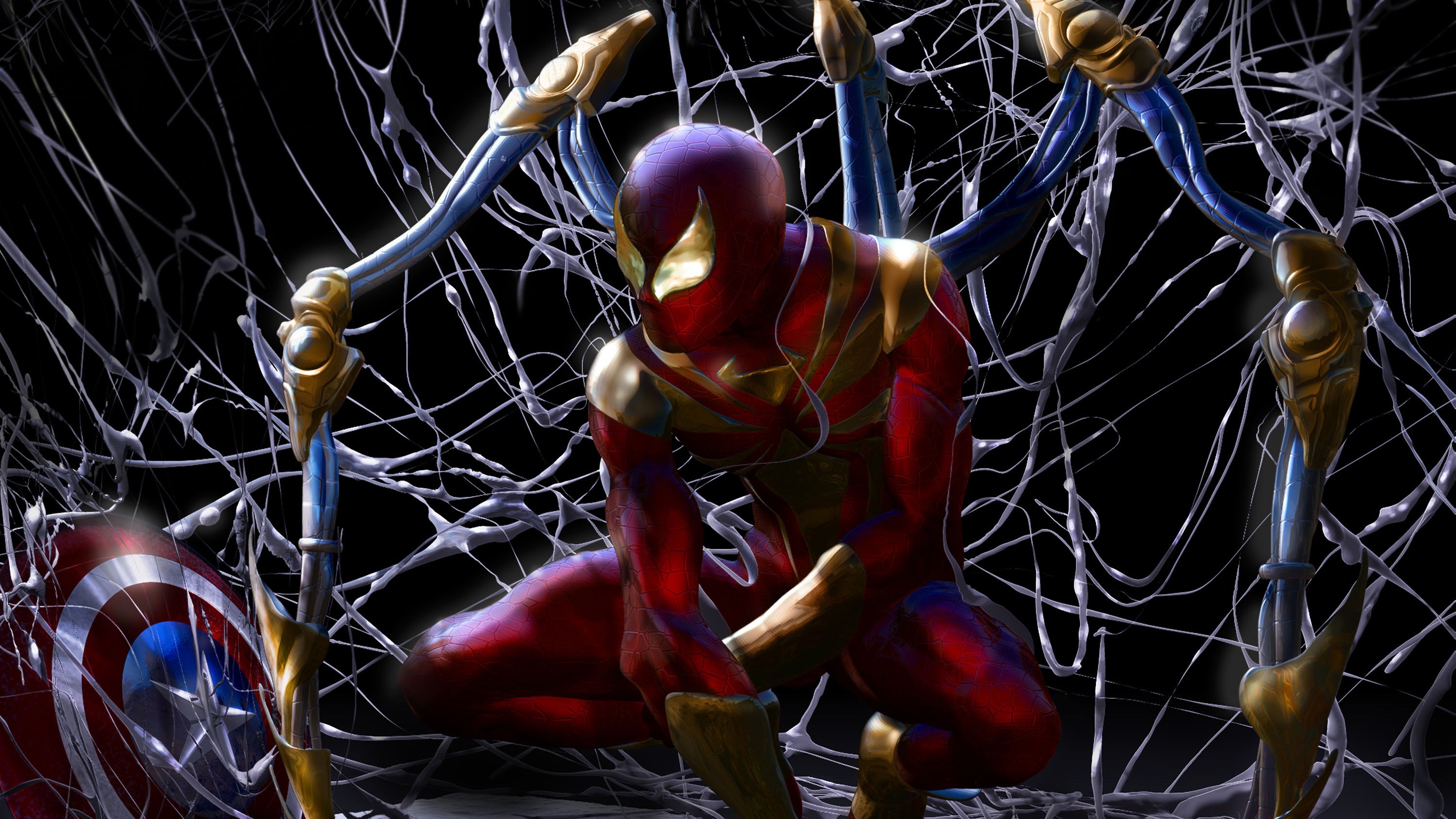 Red And Gold Spiderman, HD Superheroes, 4k Wallpaper, Image, Background, Photo and Picture