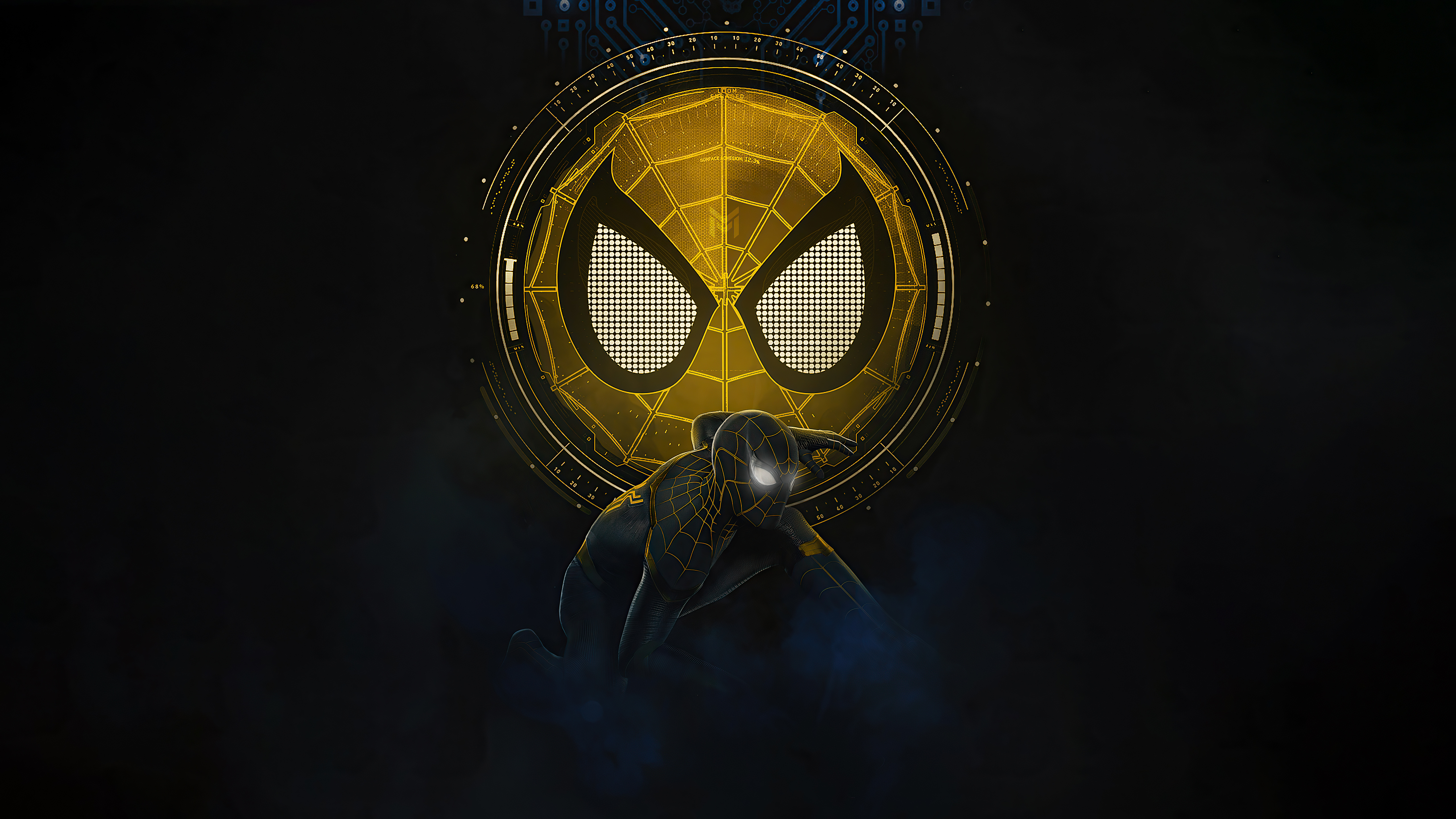 Spider Man No Way Home Gold Black Suit 5k, HD Superheroes, 4k Wallpaper, Image, Background, Photo and Picture
