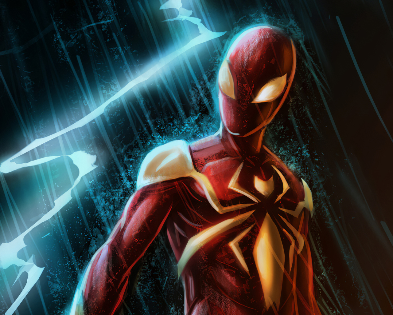 Red Gold Spiderman Suit 1280x1024 Resolution HD 4k Wallpaper, Image, Background, Photo and Picture
