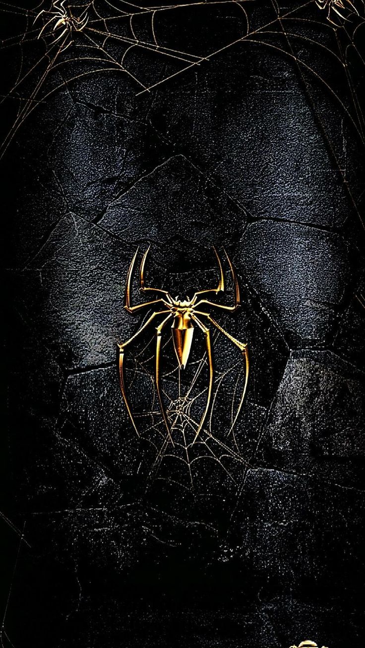 Gold spider. Phone wallpaper for men, Galaxy phone wallpaper, Marvel wallpaper