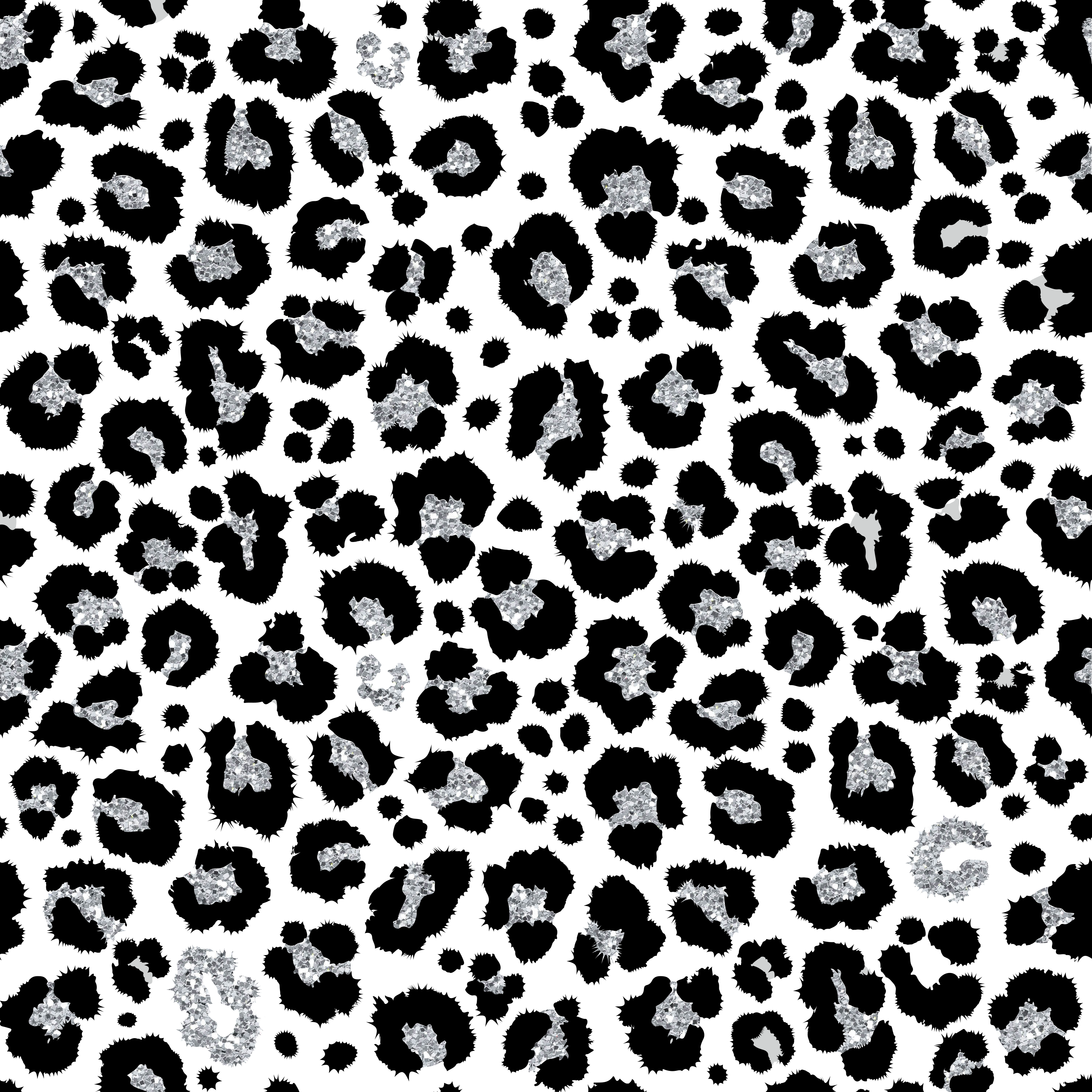 White + Gray Leopard Print Seamless Pattern — drypdesigns