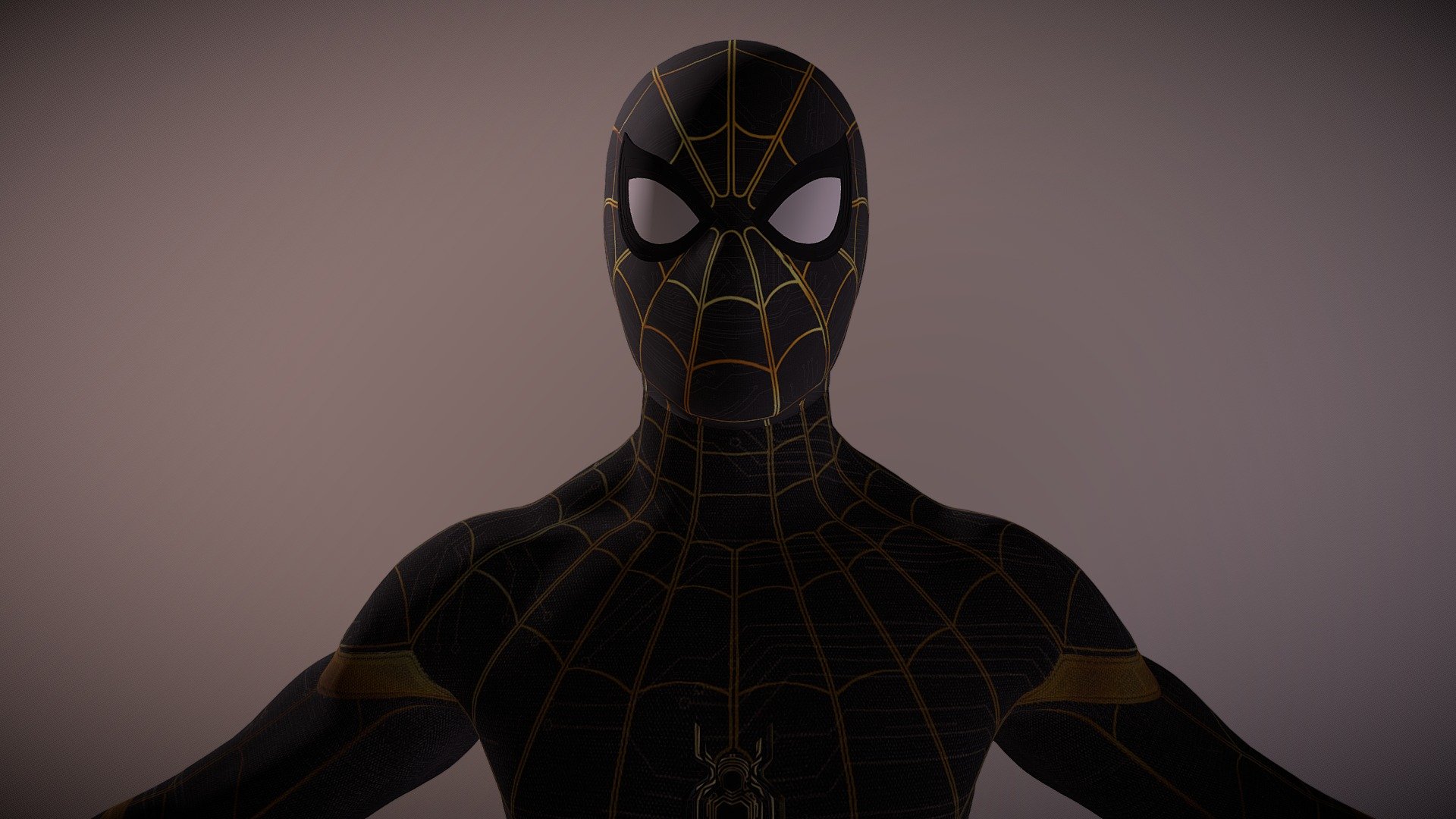 Spider Man No Way Home (Black And Gold Suit) Free 3D Model By Fr3akShow [844fcf2]