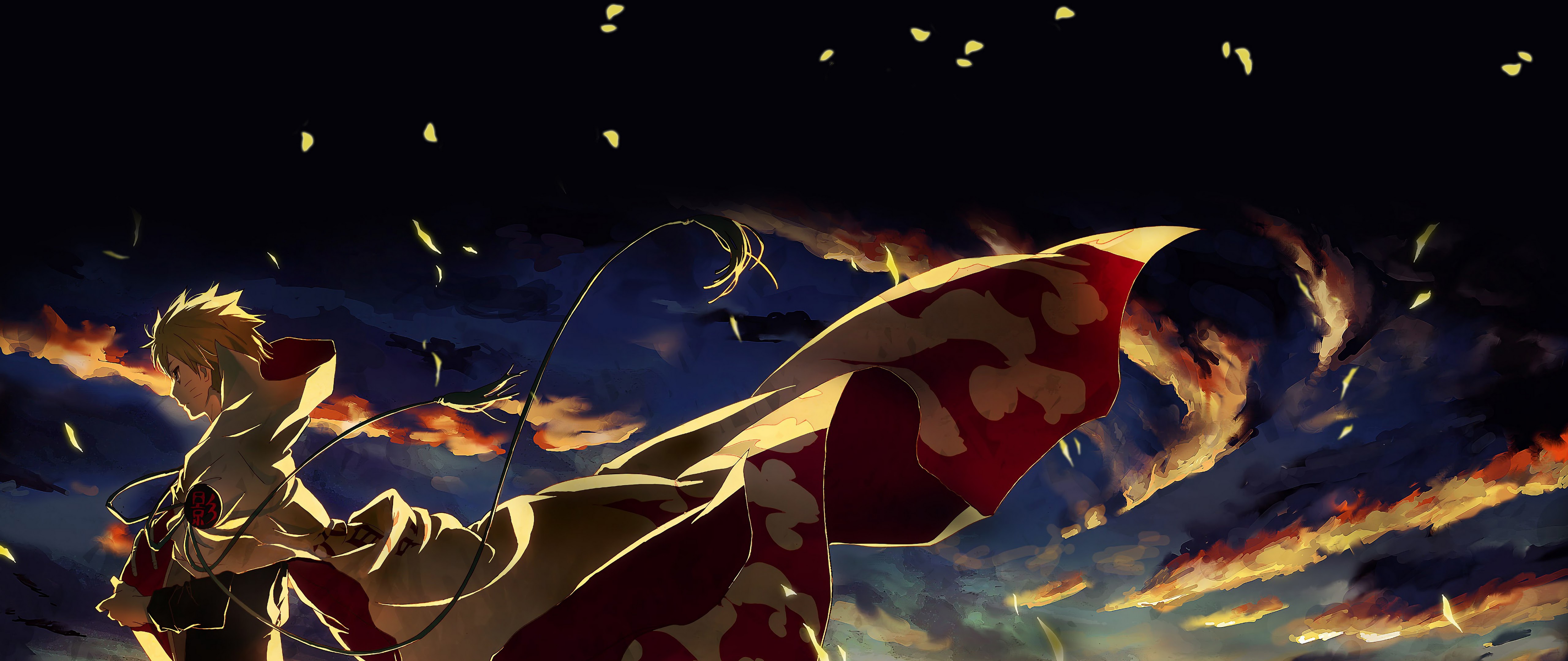 Naruto Uzumaki Sunset Scenery 4K Wallpaper