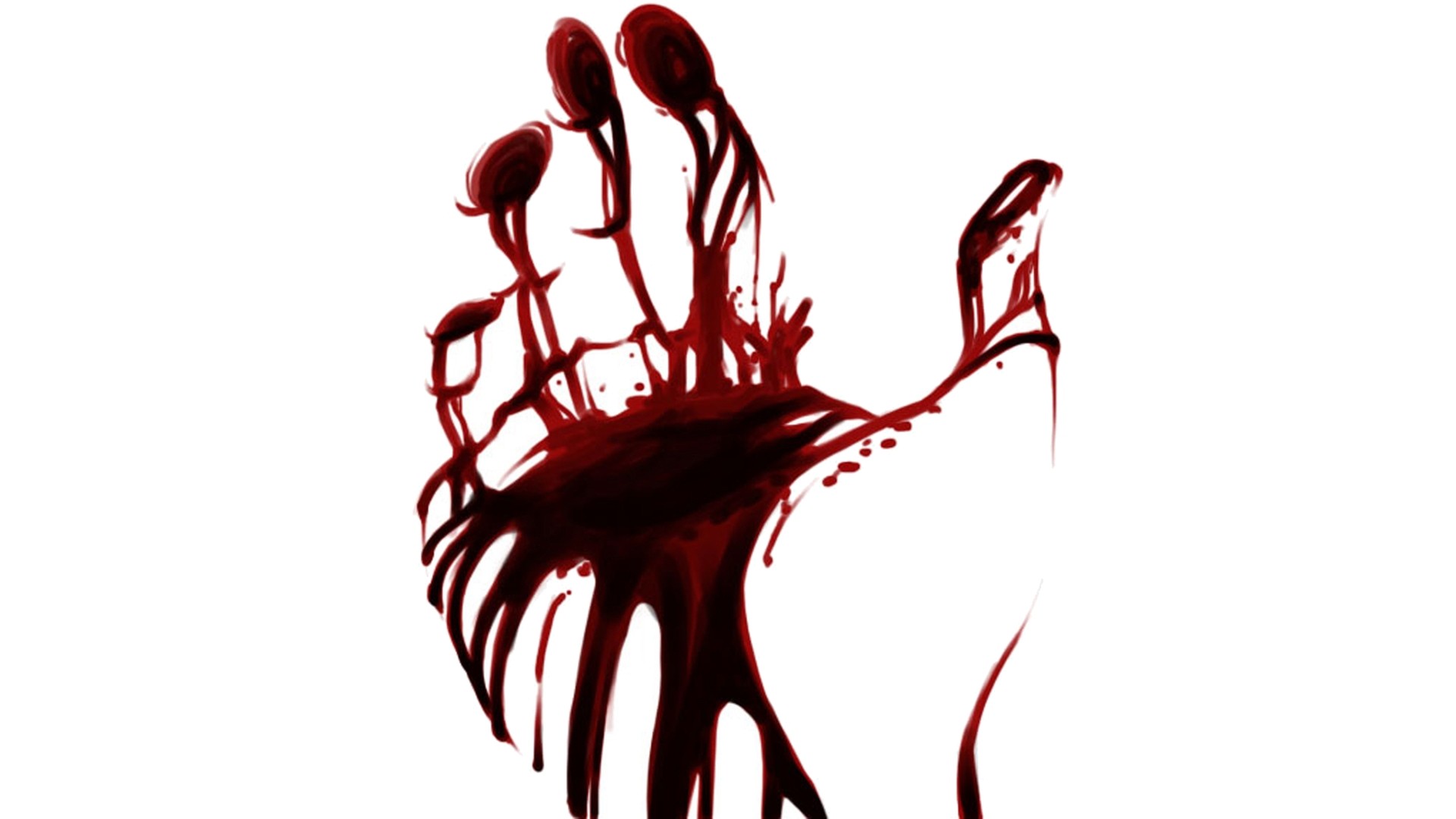 Wallpaper, illustration, hands, minimalism, red, logo, blood, hand, line, Sense, human body, organ 1920x1080