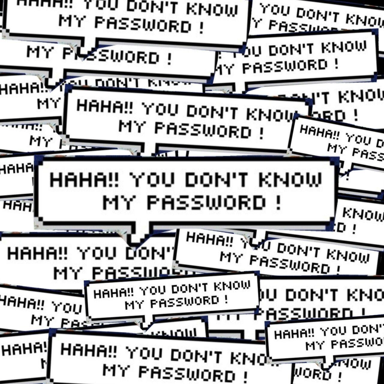 Haha You Dont Know My Password Wallpaper