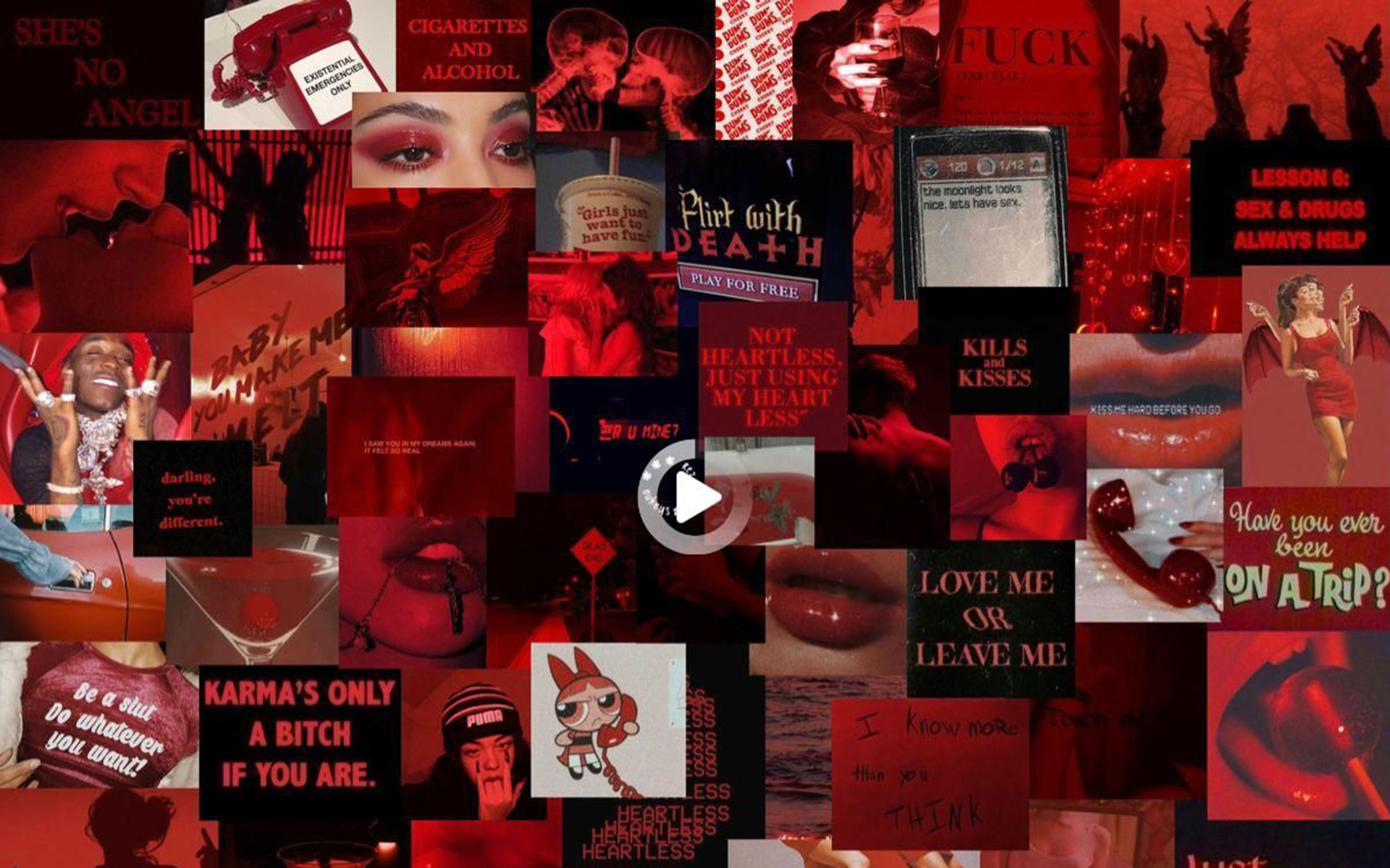 Red and Black Aesthetic Computer Wallpaper