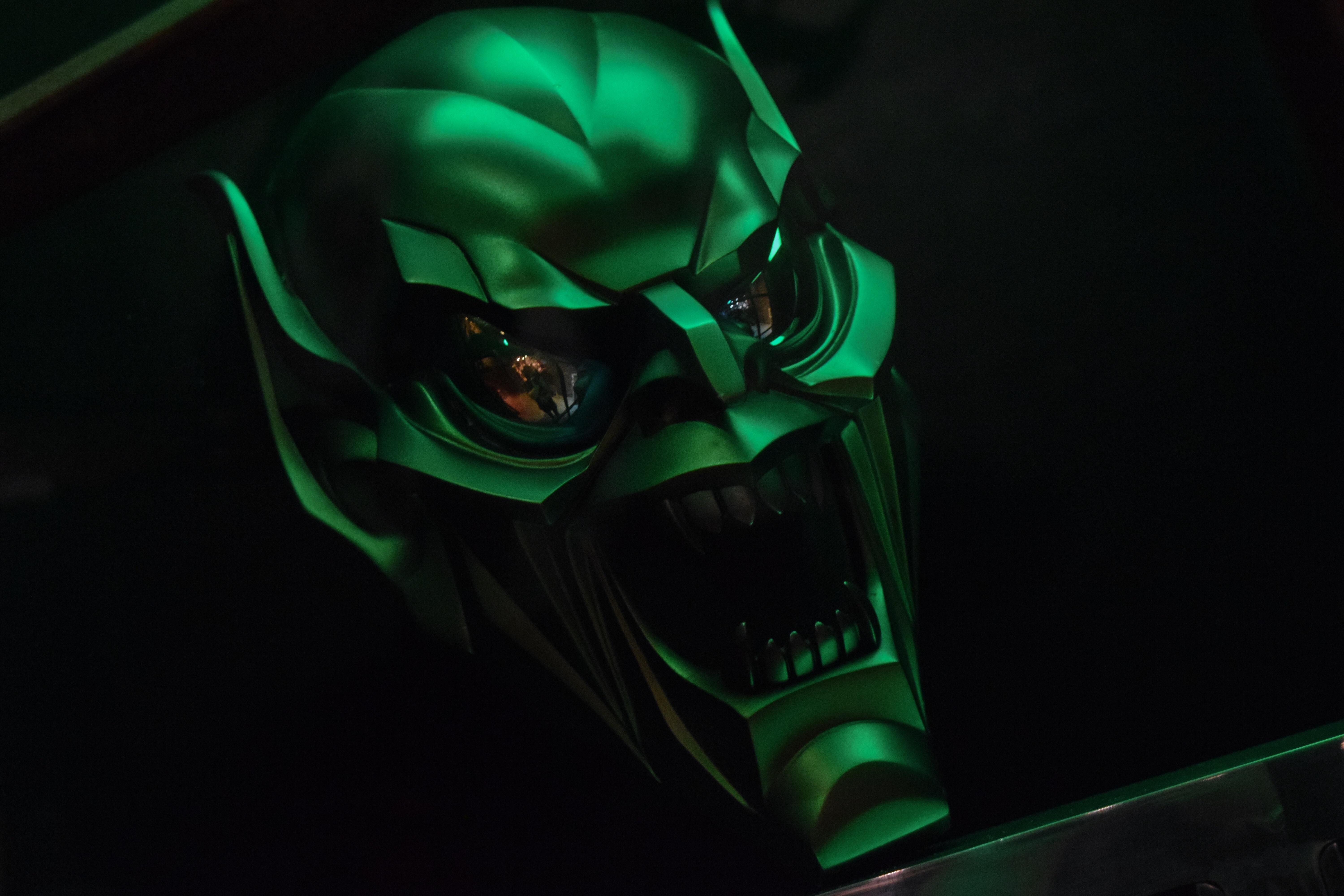 ITAP of the Green Goblin's mask at Sony Picture. Green goblin mask, Norman osborn, Green goblin