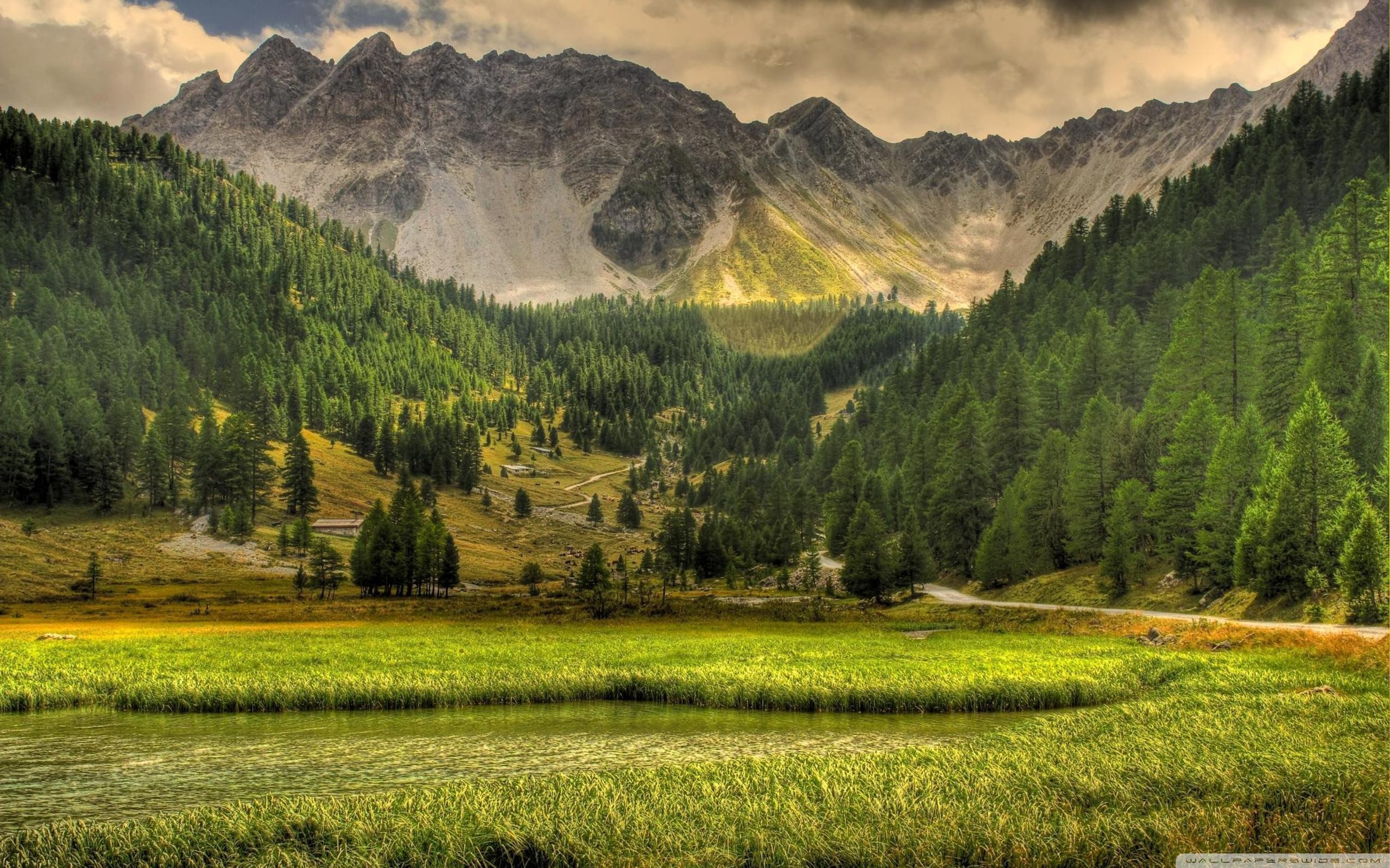 Mountains In The Spring Ultra HD Desktop Background Wallpaper for 4K UHD TV, Multi Display, Dual Monitor, Tablet