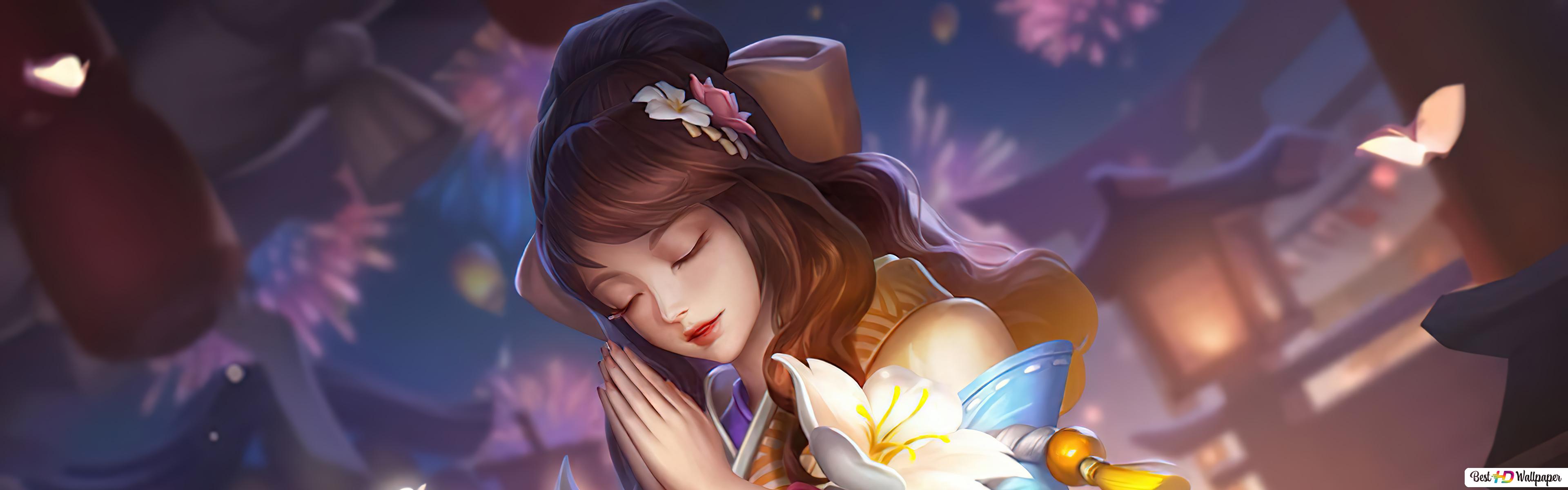 Mlbb Guinevere Sakura Wishes Wallpaper