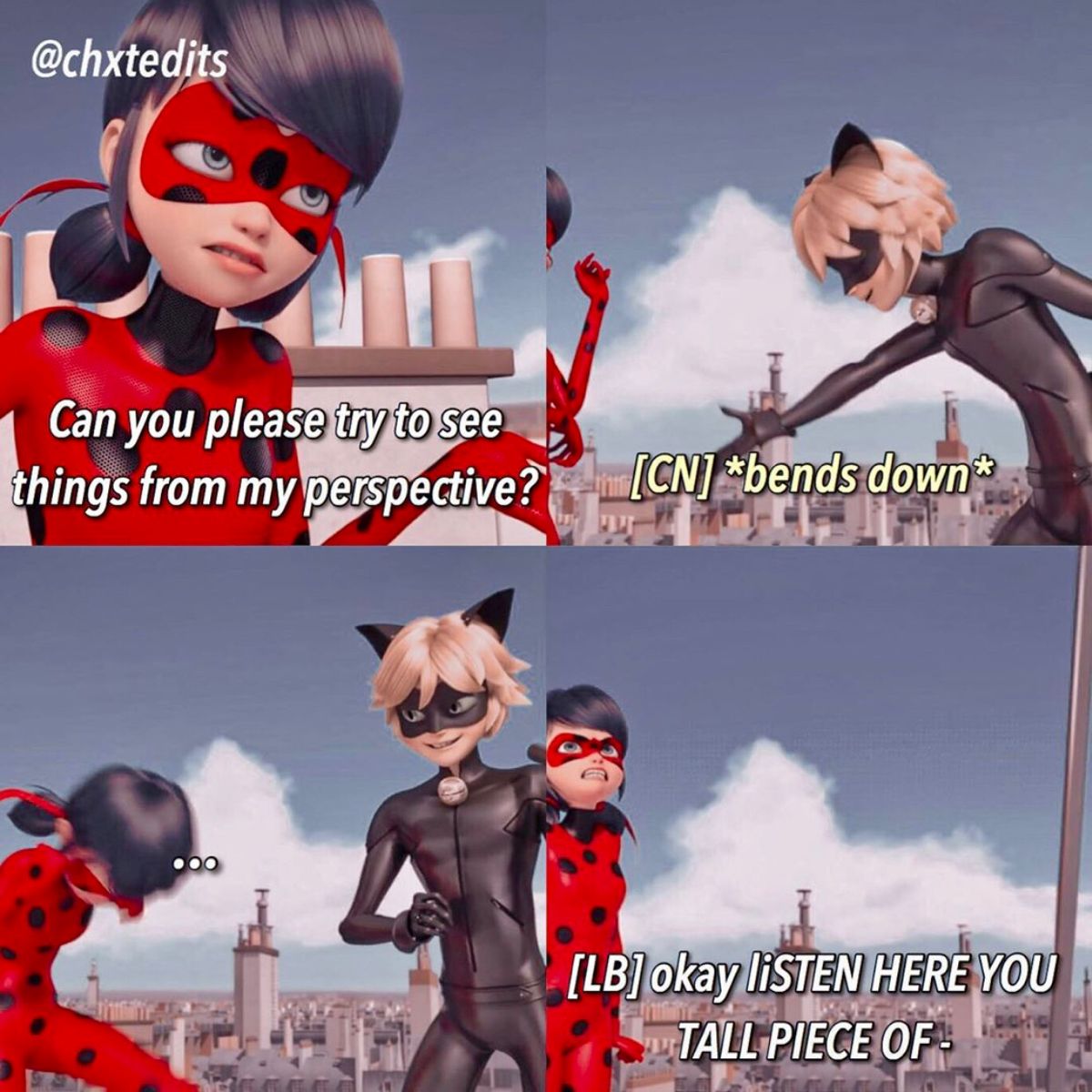 The height difference is annoying sometimes. Miraculous ladybug movie, Miraculous ladybug memes, Miraculous ladybug anime