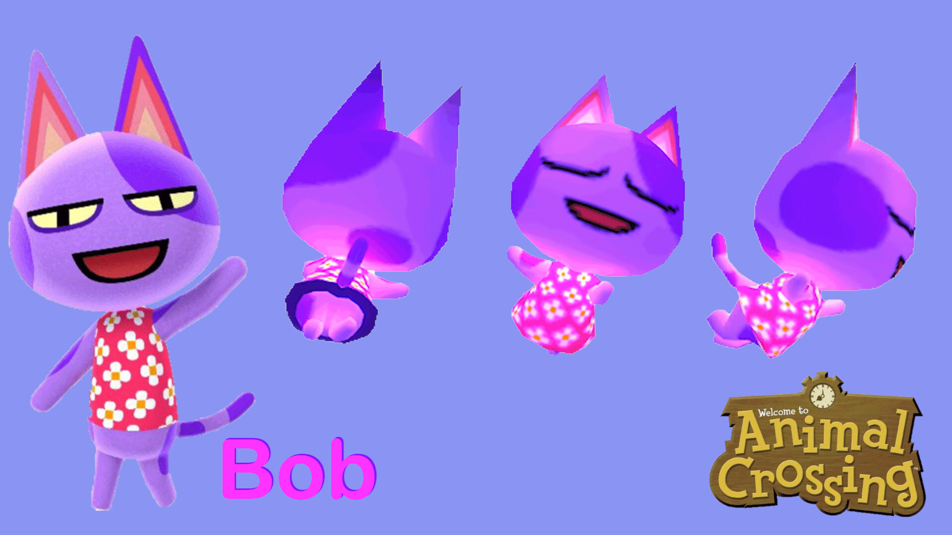 Bob (Animal Crossing Character) without and with Keychain