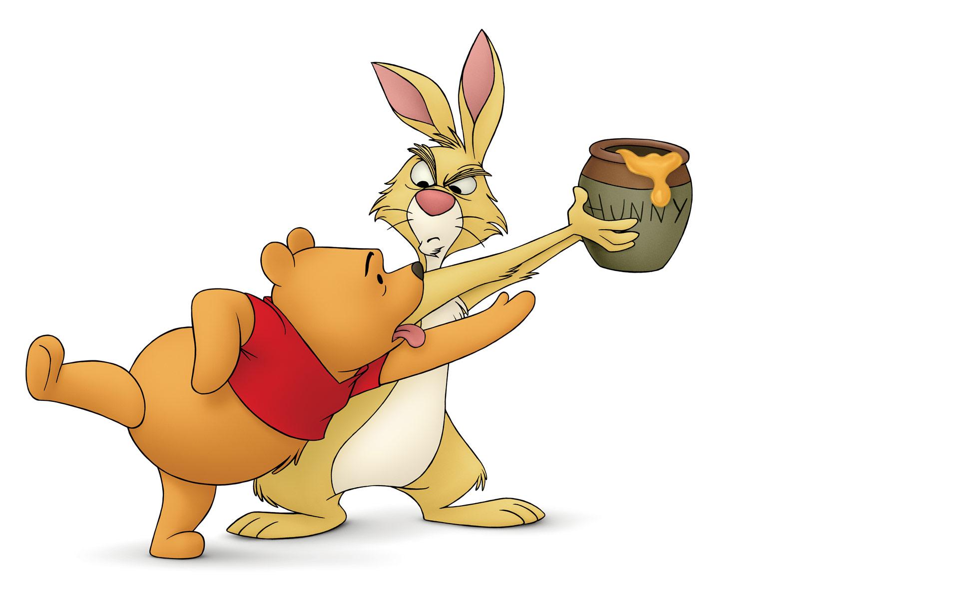 Rabbit and Winnie the Pooh Desktop Wallpaper