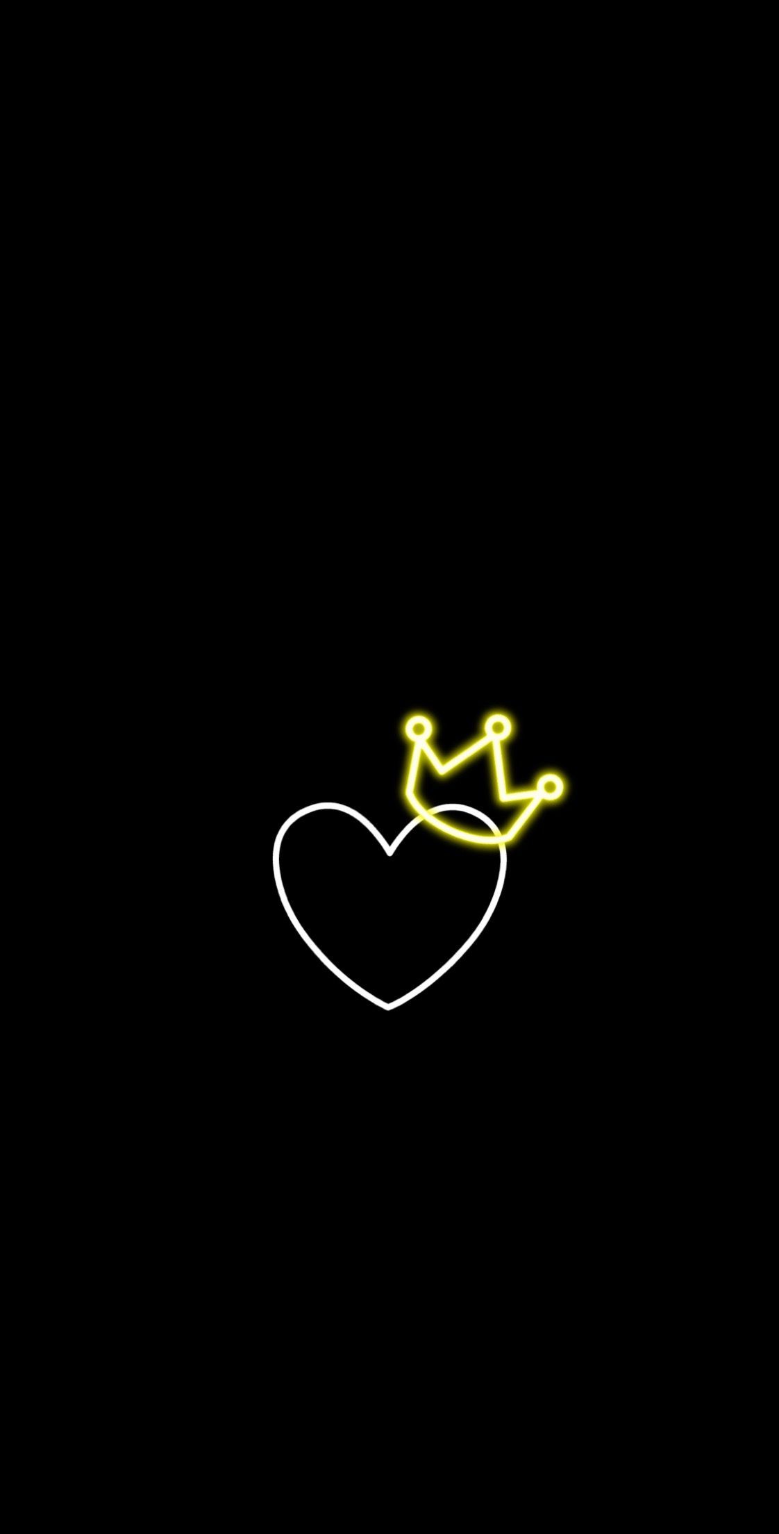 Glitter Black Heart Wallpaper for iPhone Free PNG ImageIllustoon