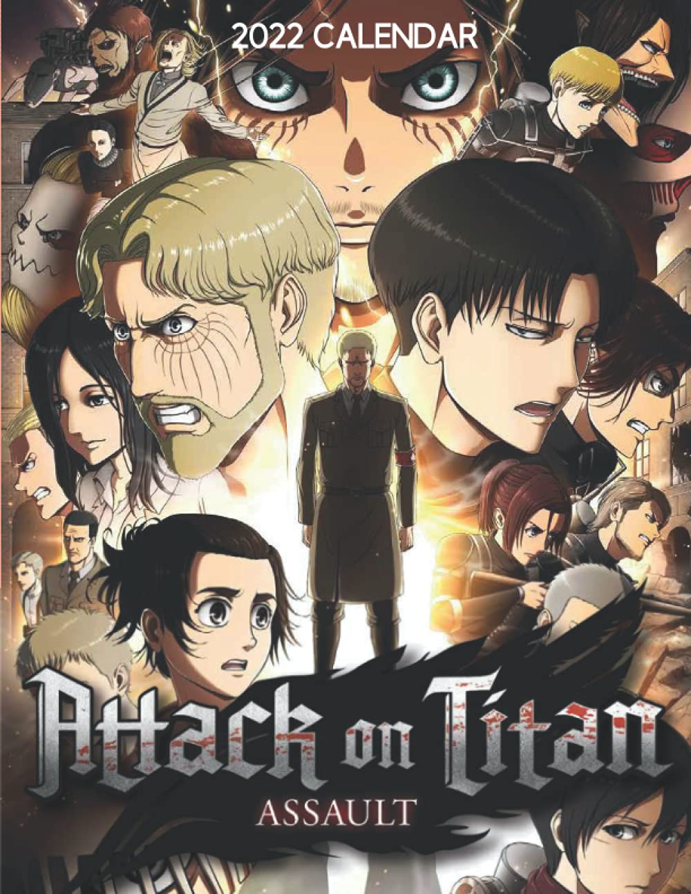 Attack On Titan 2022 Calendar: Fantastic18 Month Grid Monthly Yearly Calendar 8.5x11: 9798746081520: Curtis, Rowan: Books