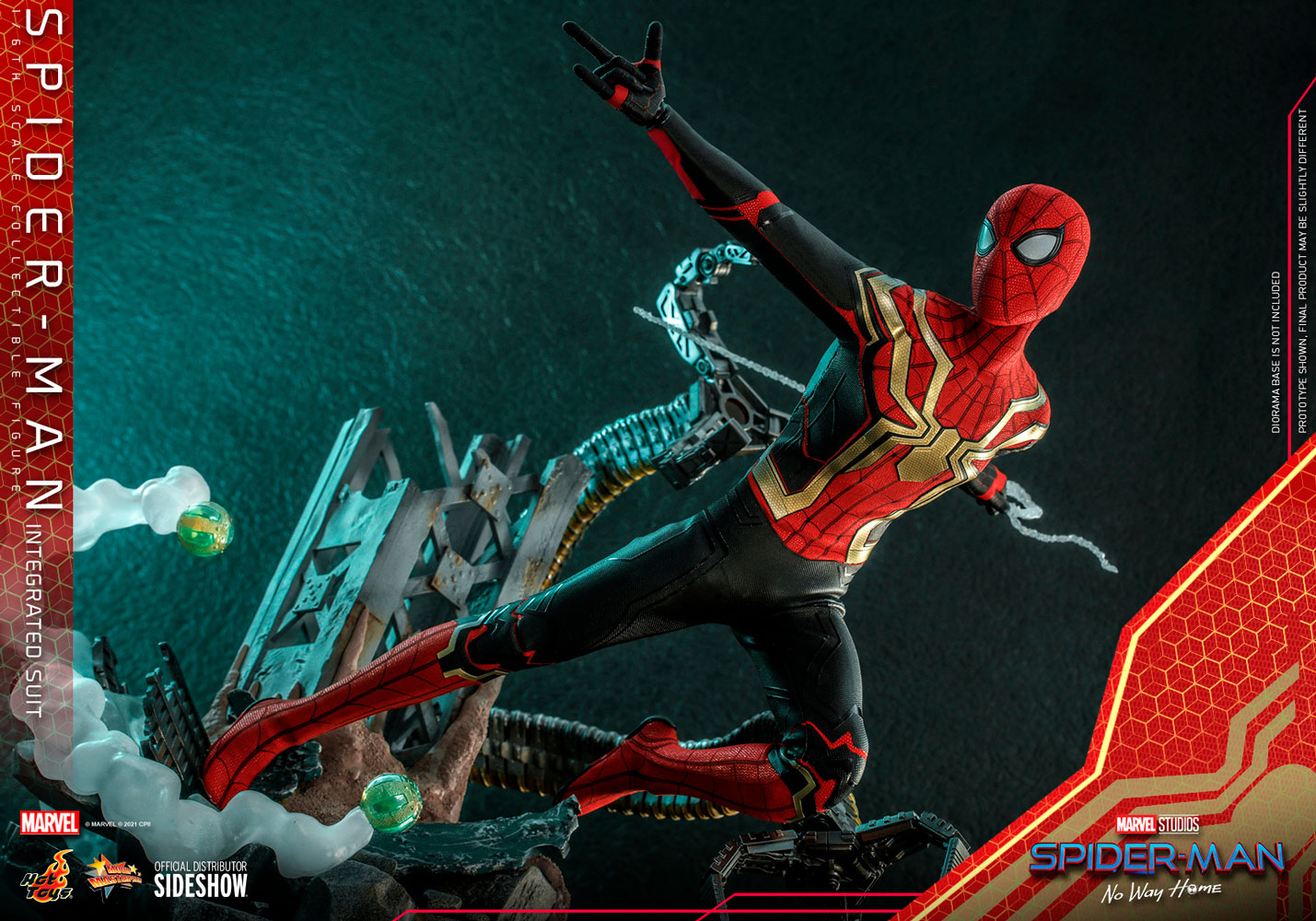 There's No Way Home With The Integrated Suit Spider Man Sixth Scale Figure From Hot Toys