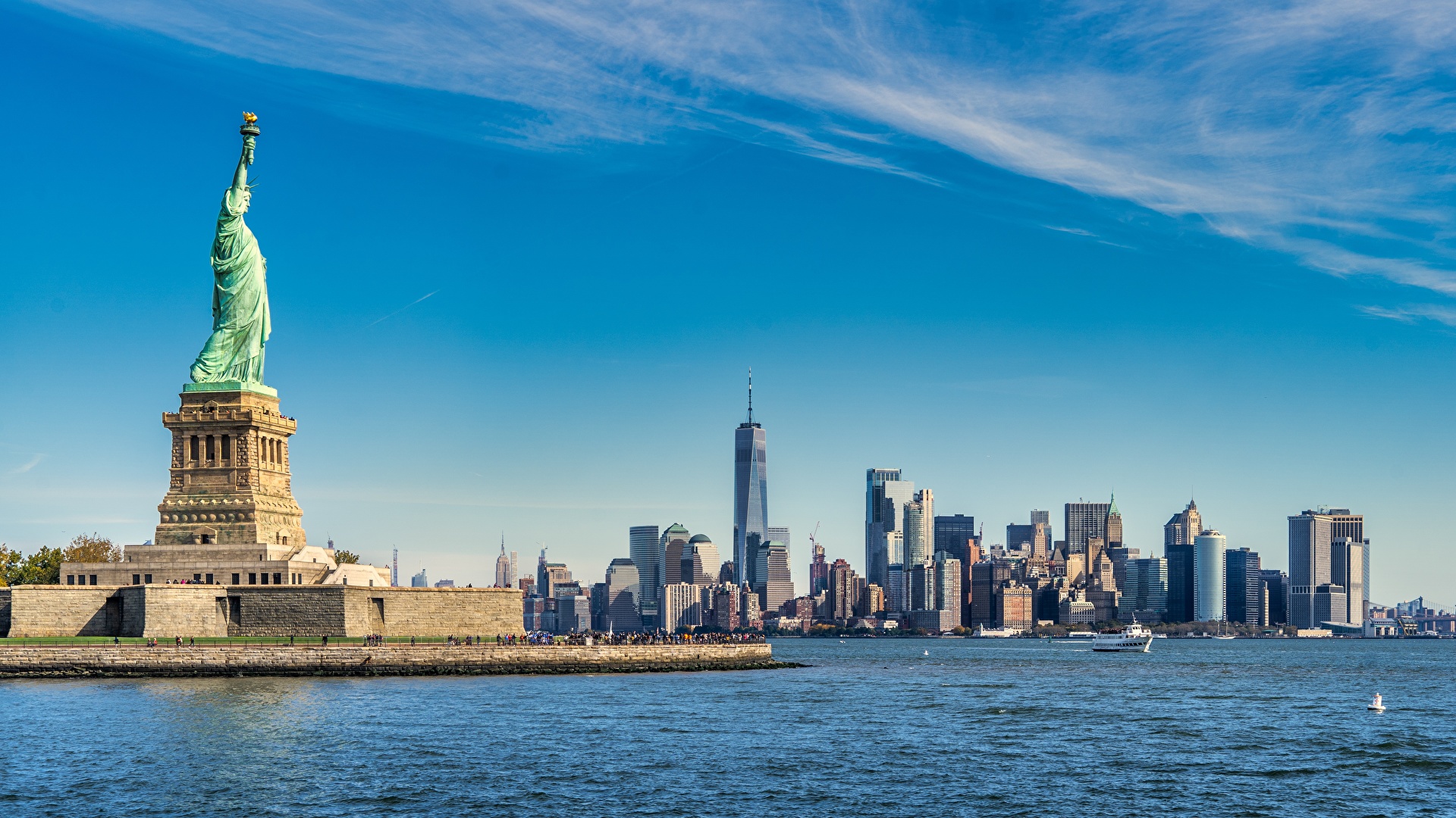 image Statue of Liberty Manhattan New York City USA 1920x1080