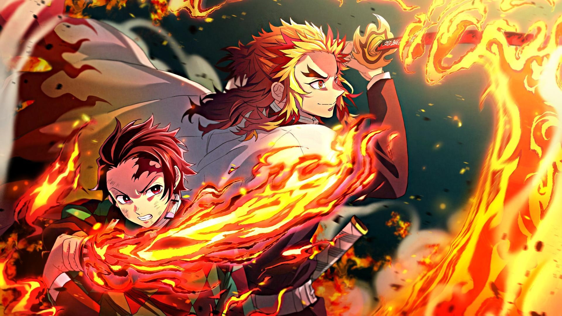 Demon Slayer: 'Kyojuro Rengoku Flame Hashira' 4K baixar papel de