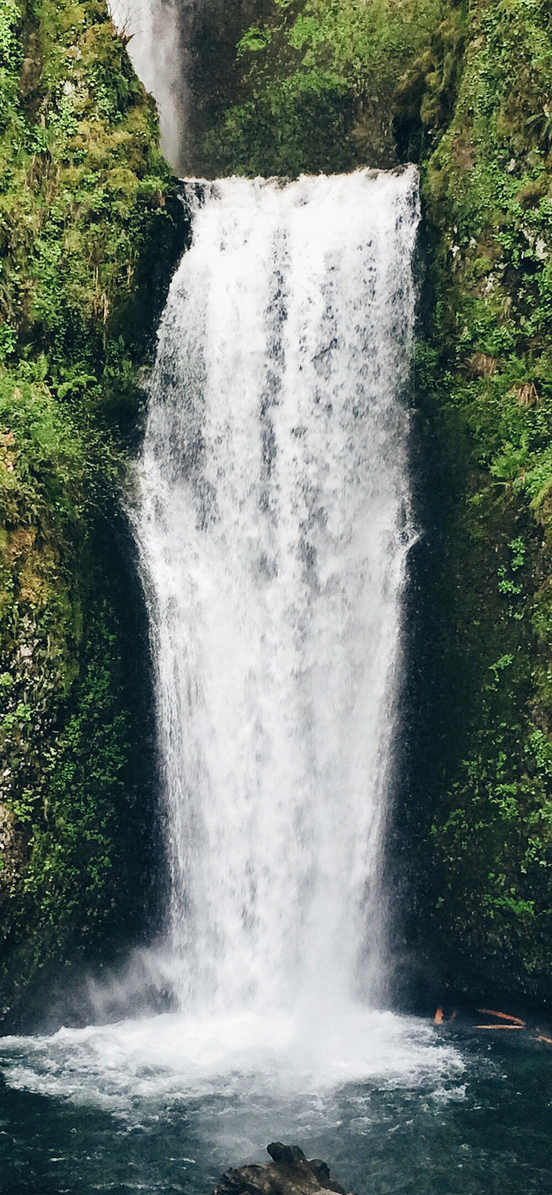 iPhone X wallpaper. waterfall nature vacation green
