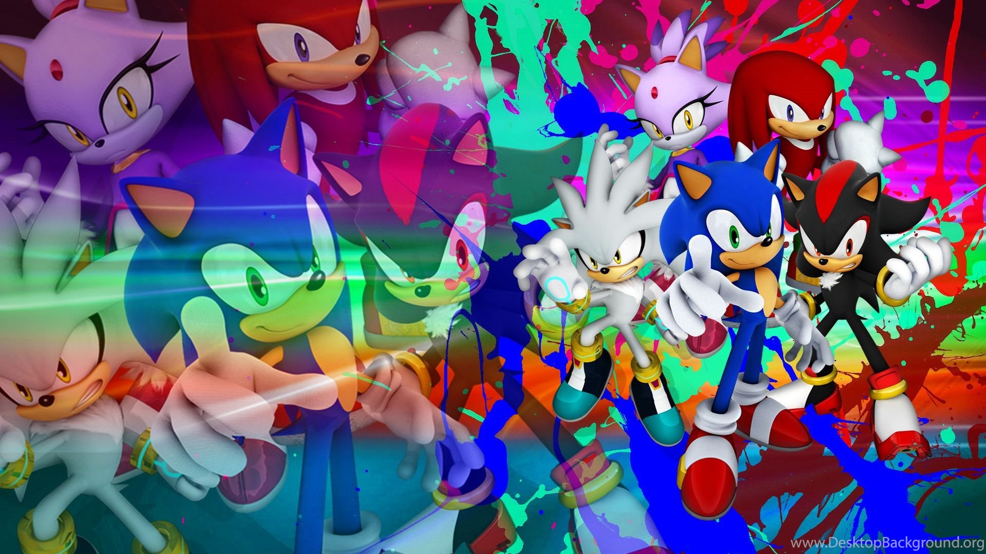 Sonic, Shadow, Silver, Blaze, Knuckles Wallpaper By. Desktop Background