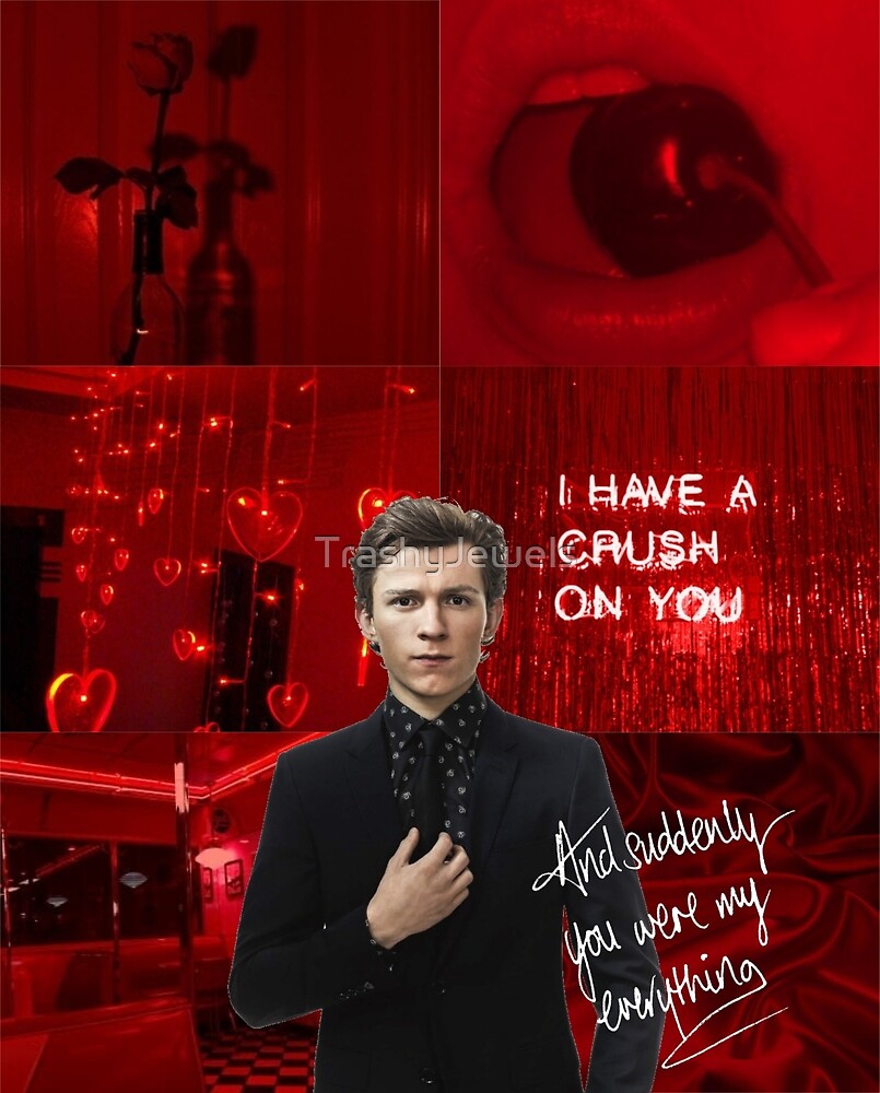Tom Holland Red Collage