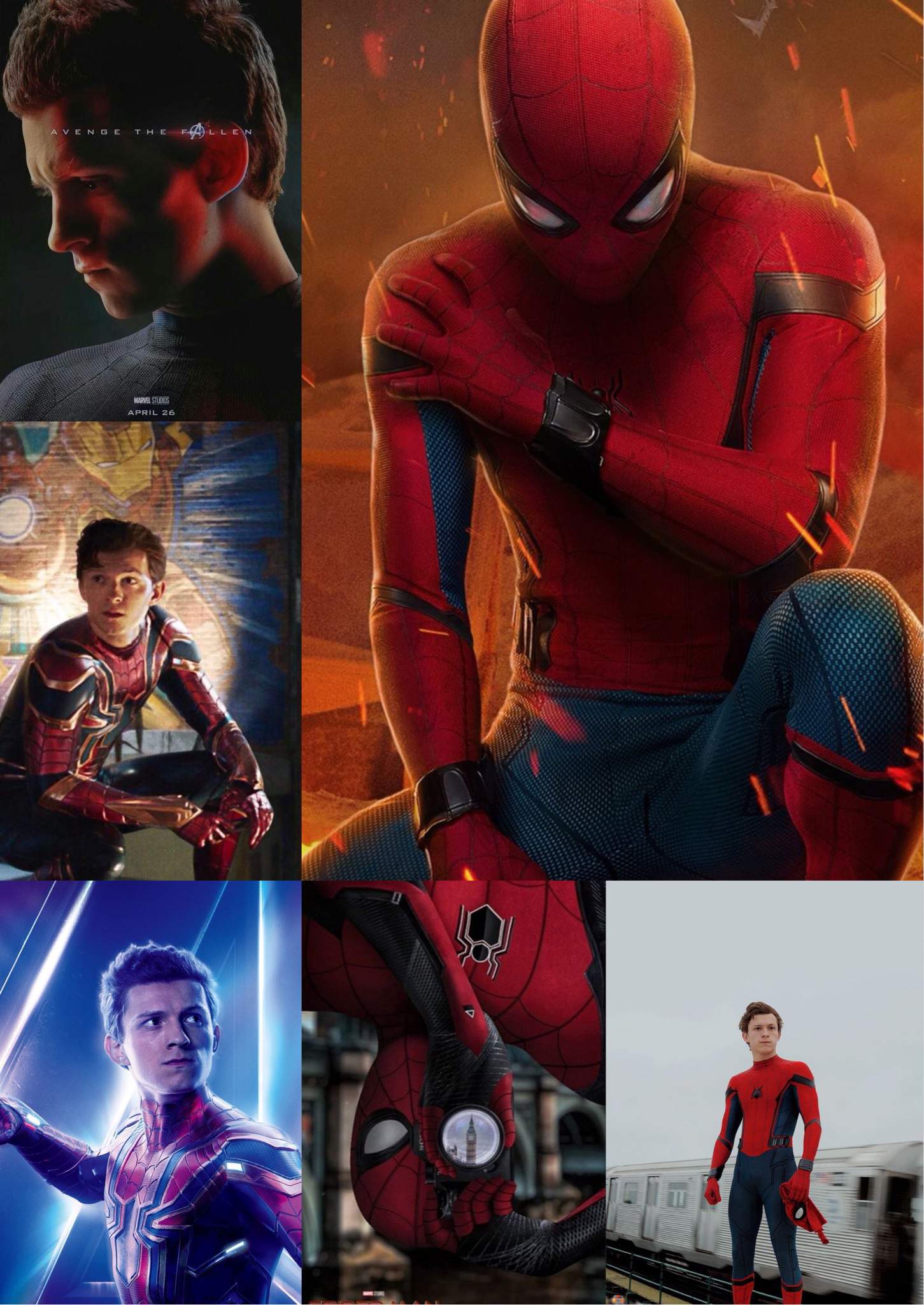 Spider Man Collage!!. Tom Holland Amino