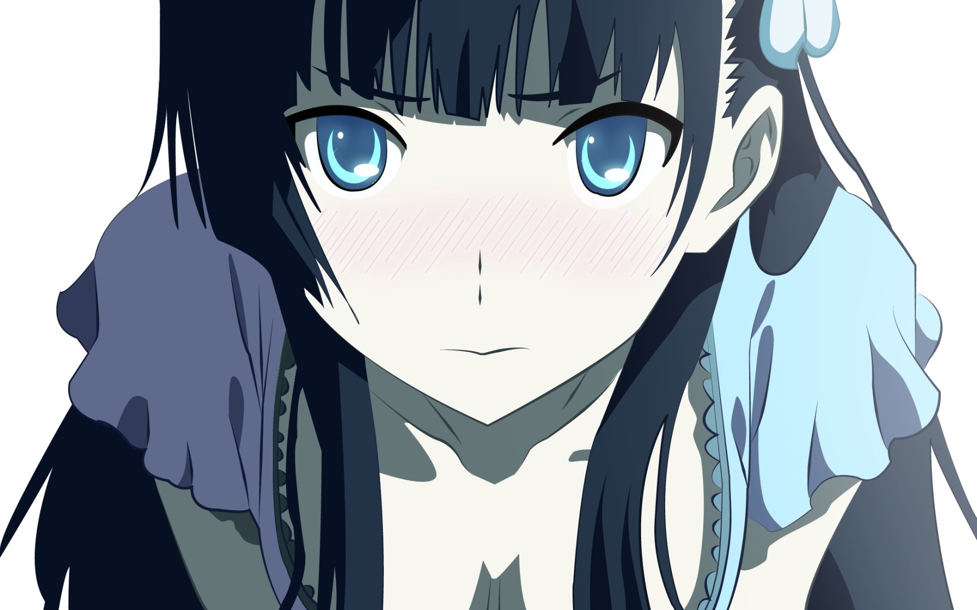 blue eyes vector long hair blush anime girls sankarea sanka rea black hair 1920x1200 wallpaper High Quality Wallpaper, High Definition Wallpaper