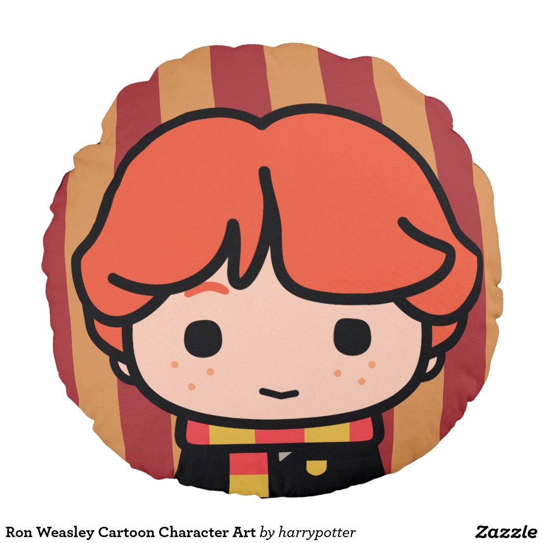 Ron Weasley Cartoon Character Art Round Pillow. Zazzle.com. Harry potter cartoon, Harry potter drawings, Harry potter disney