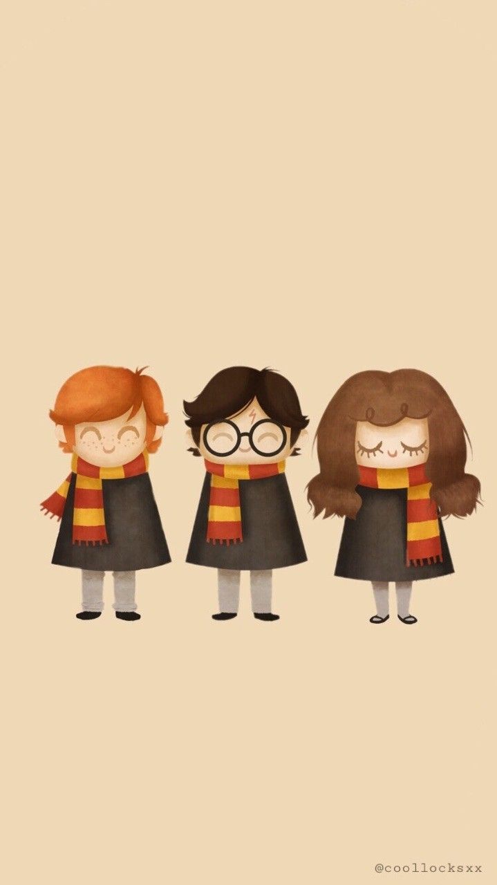 Cute Harry Potter Cartoon Wallpaper