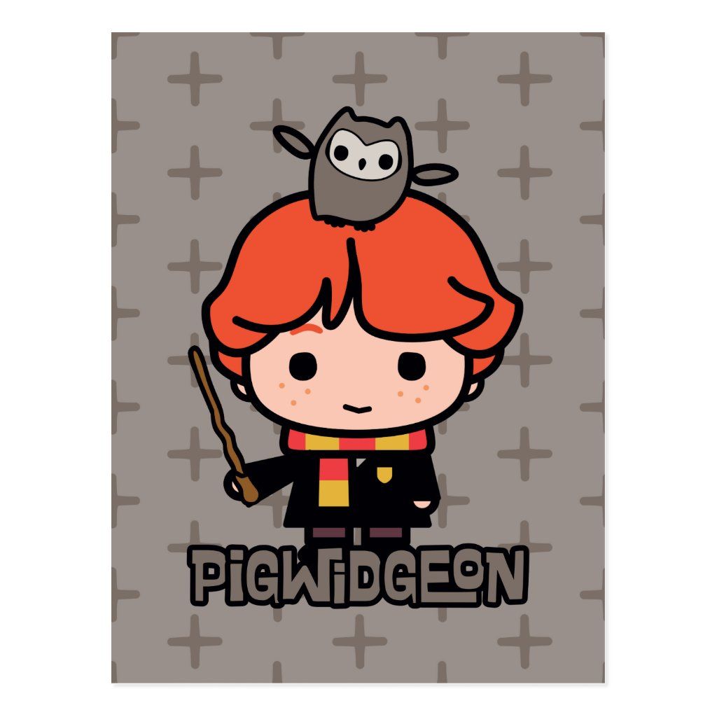 Cartoon Ron Weasley and Pigwidgeon Postcard. Zazzle.com. Ron weasley, Harry potter cartoon, Ron weasley cartoon