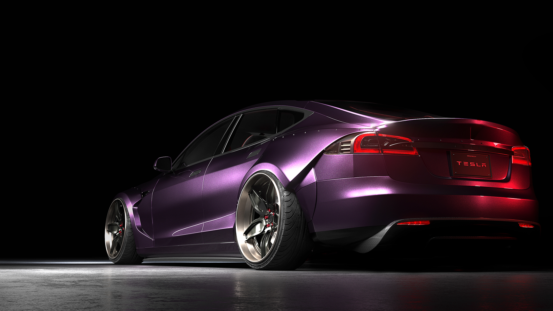 Tesla Model S Widebody CGI
