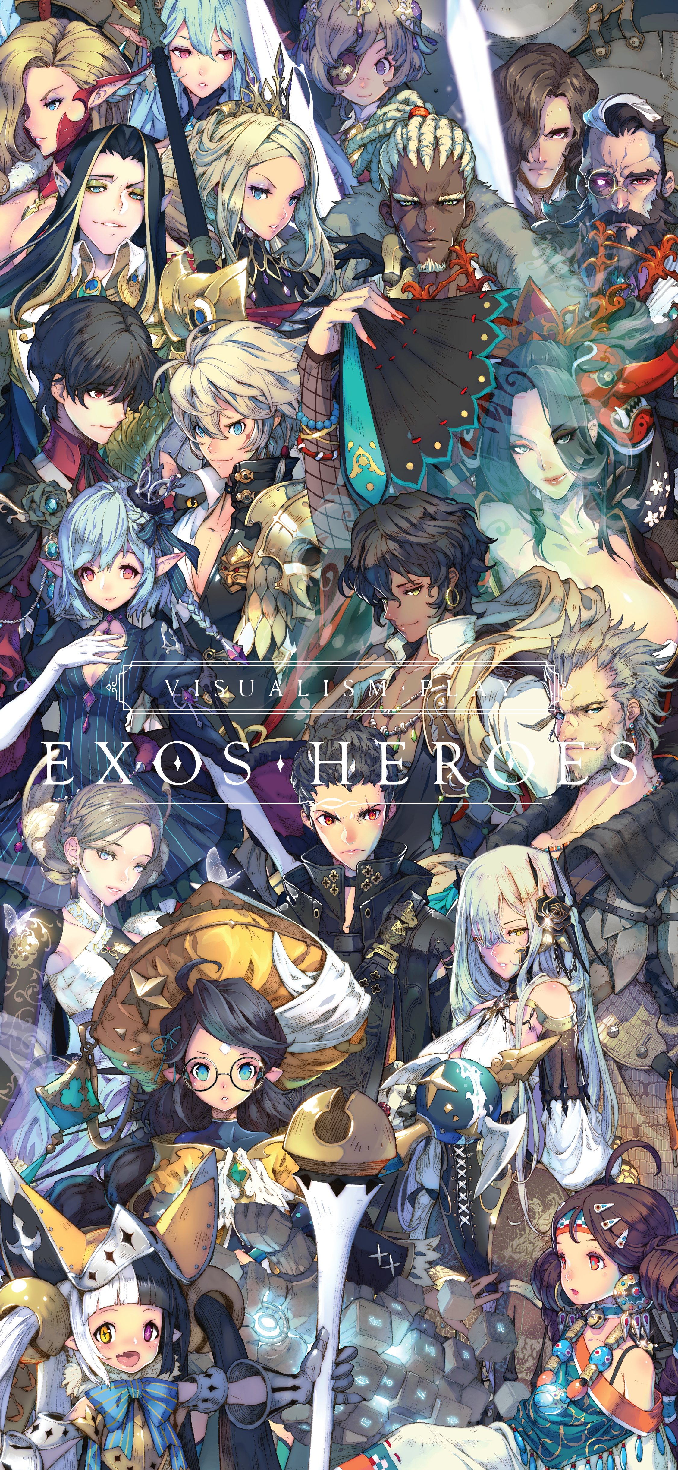 I try to make my own wallpaper of Exos Heroes. I cried cuz i cant fit uloom