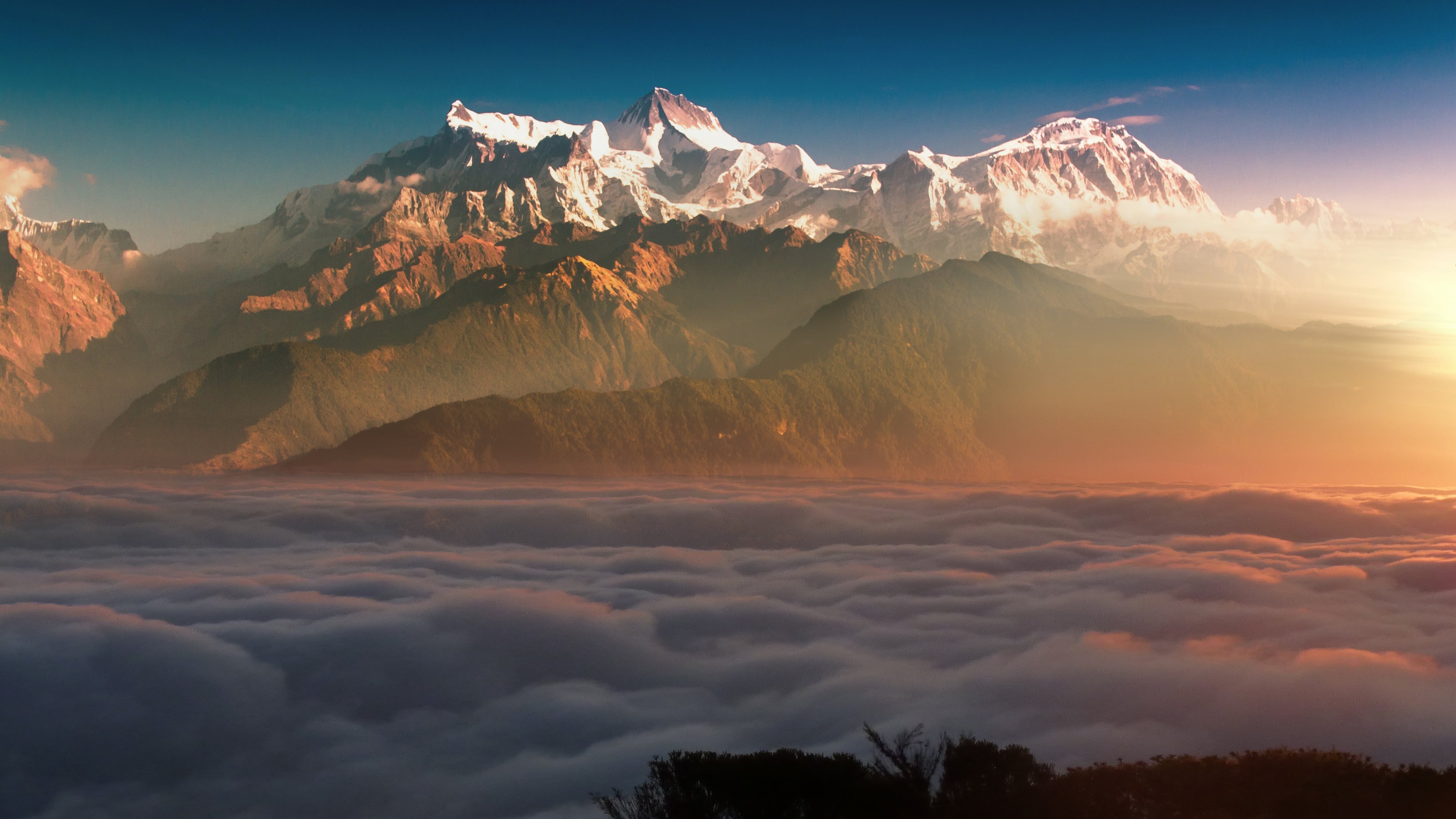 mountain landscape clouds 8k MacBook Pro Wallpaper Download