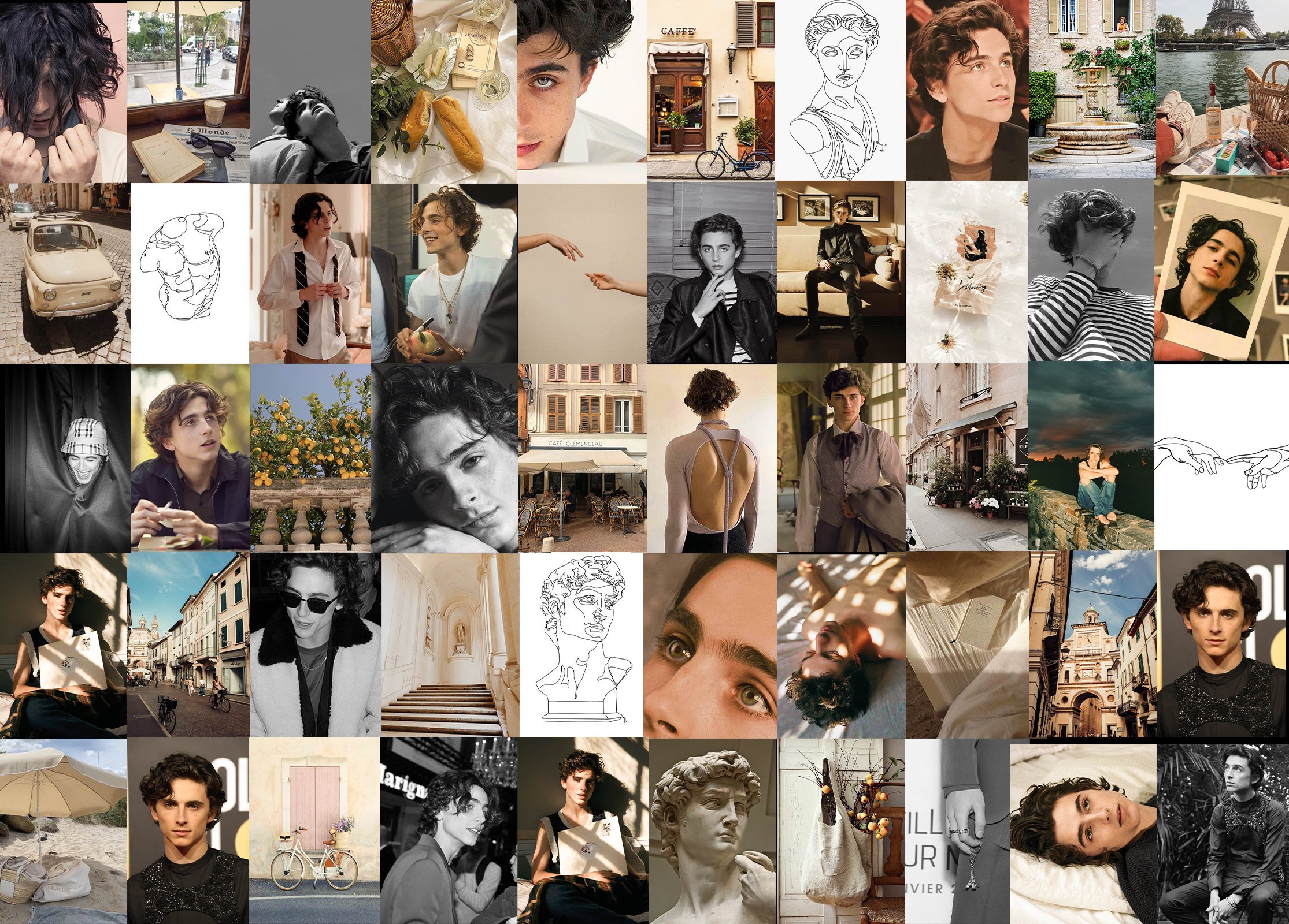 Timothée Chalamet Collage Wallpapers - Wallpaper Cave