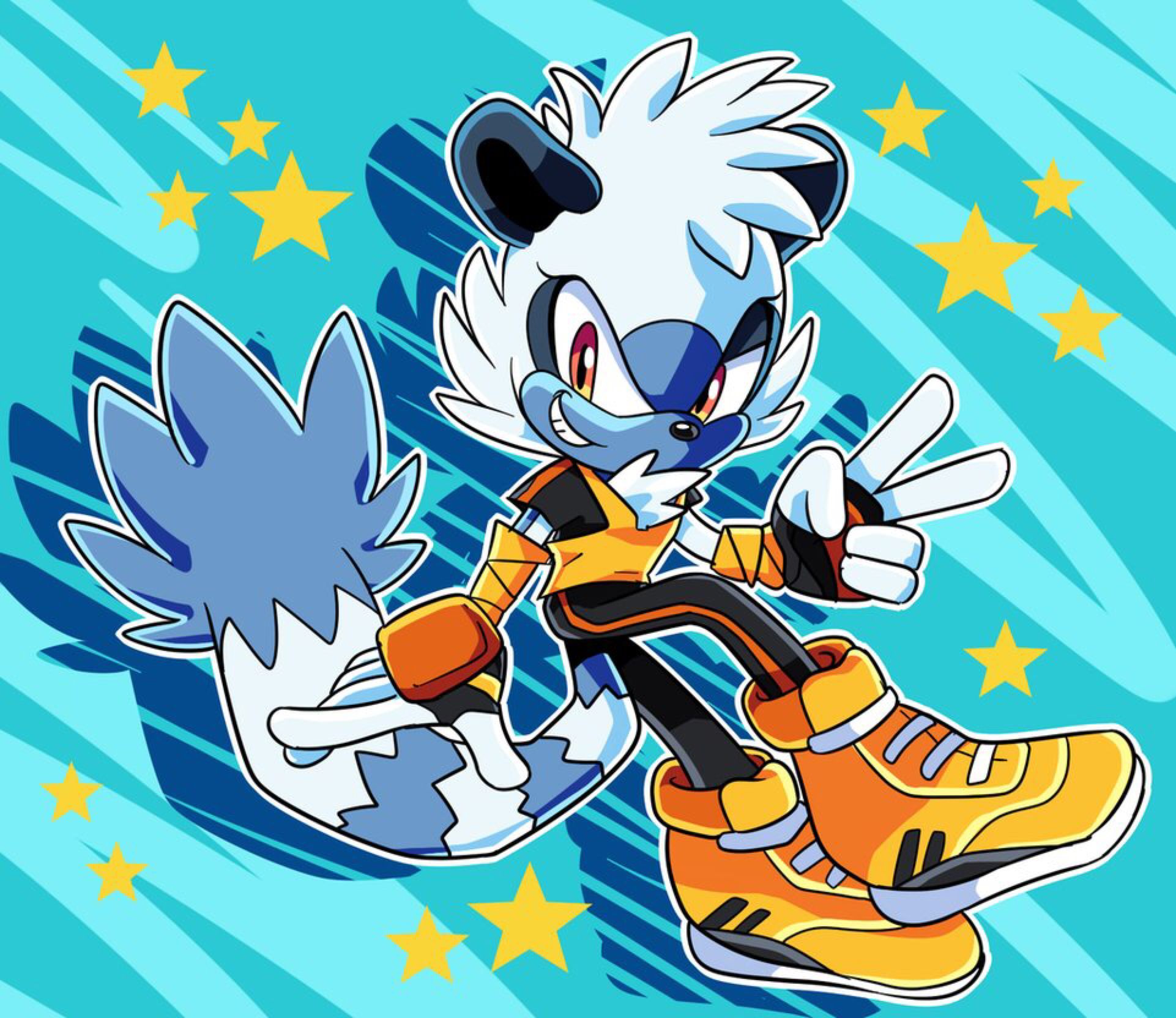 Tangle The Ring Tailed Lemur. Sonic Fan Art, Hedgehog Art, Sonic And Shadow